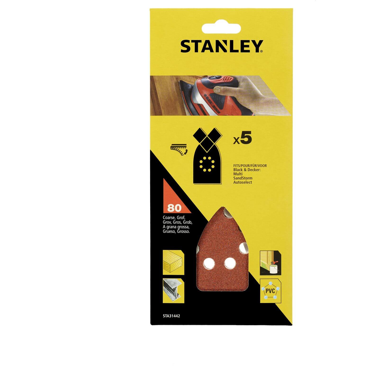 Photo of Stanley Sanding Sheets - 80g - Sta31442-xj