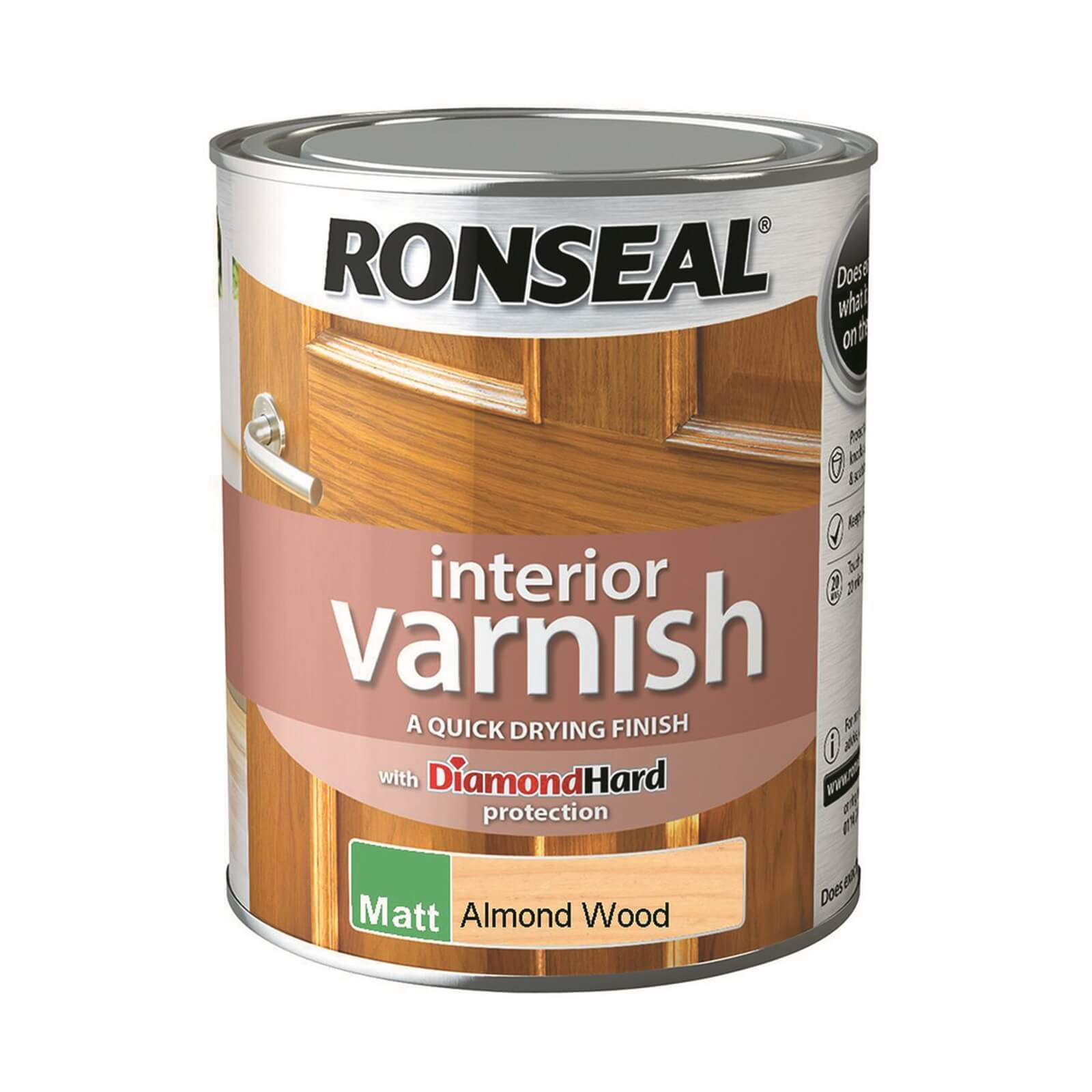 Photo of Ronseal Interior Varnish Matt Almond - 750ml