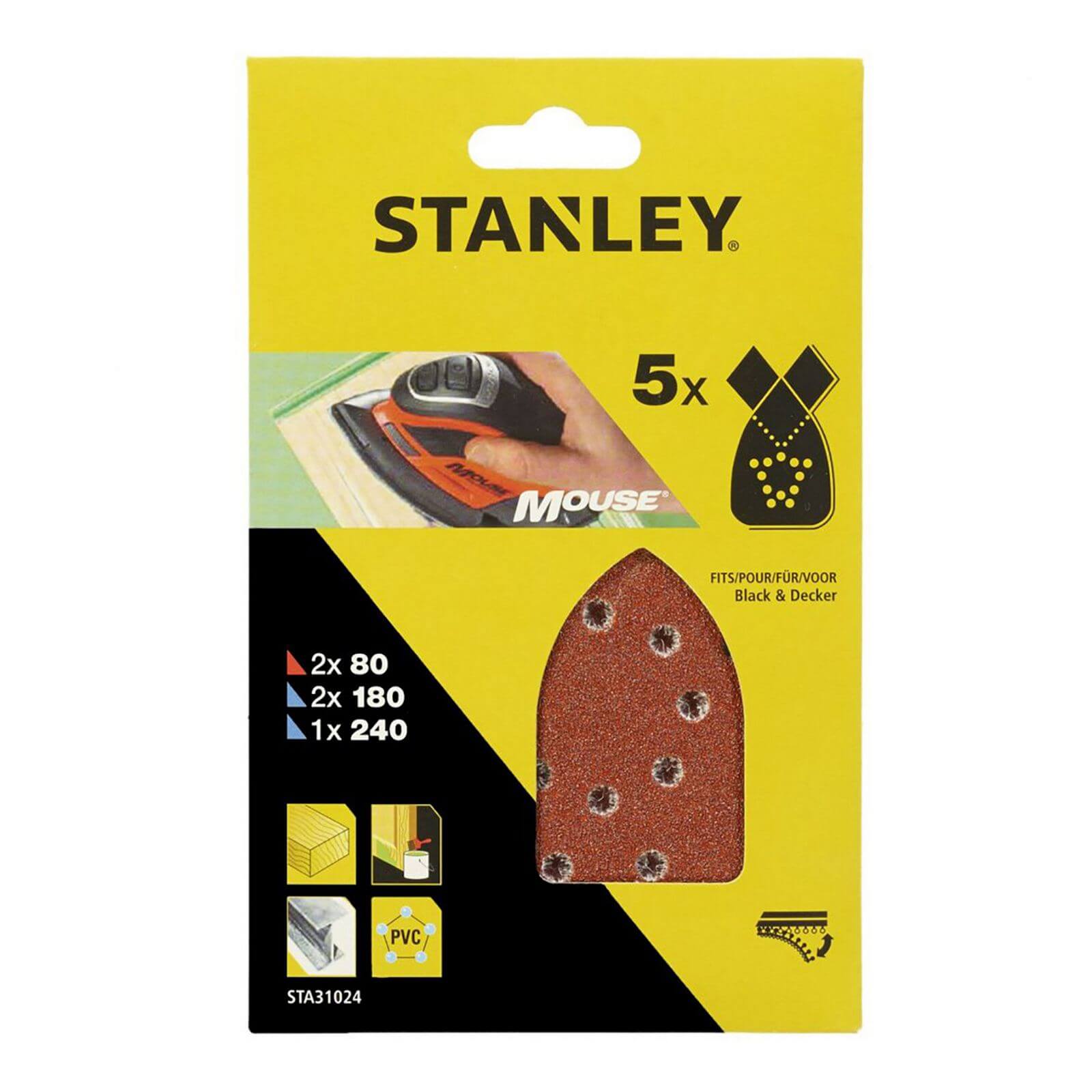 Photo of Stanley Mouse Sanding Sheets Mixed Pack - Sta31024-xj