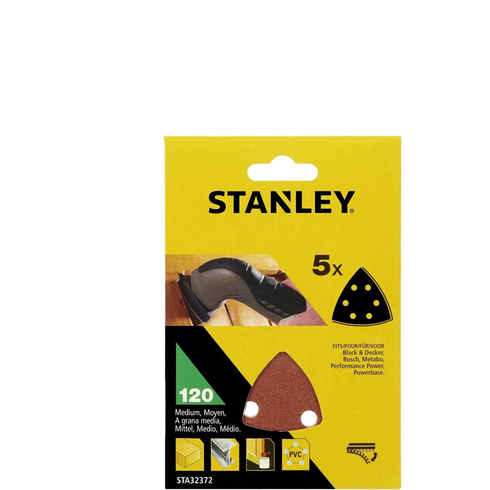 Photo of Stanley Delta Head Sanding Sheets 120g - Sta32372-xj