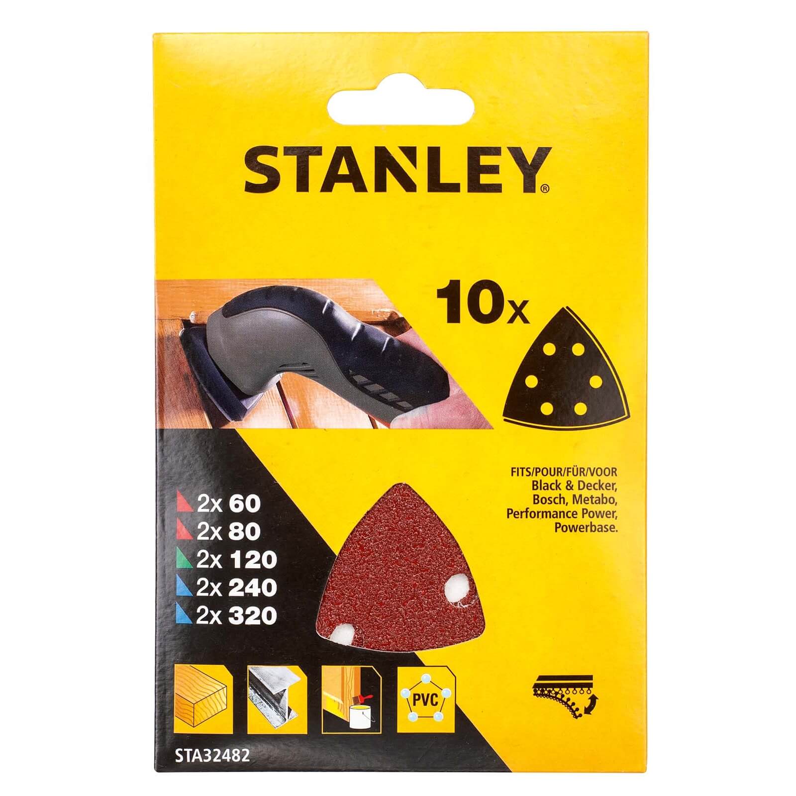 Photo of Stanley Delta Sanding Sheets - 60- 80- 120- 240- 320g