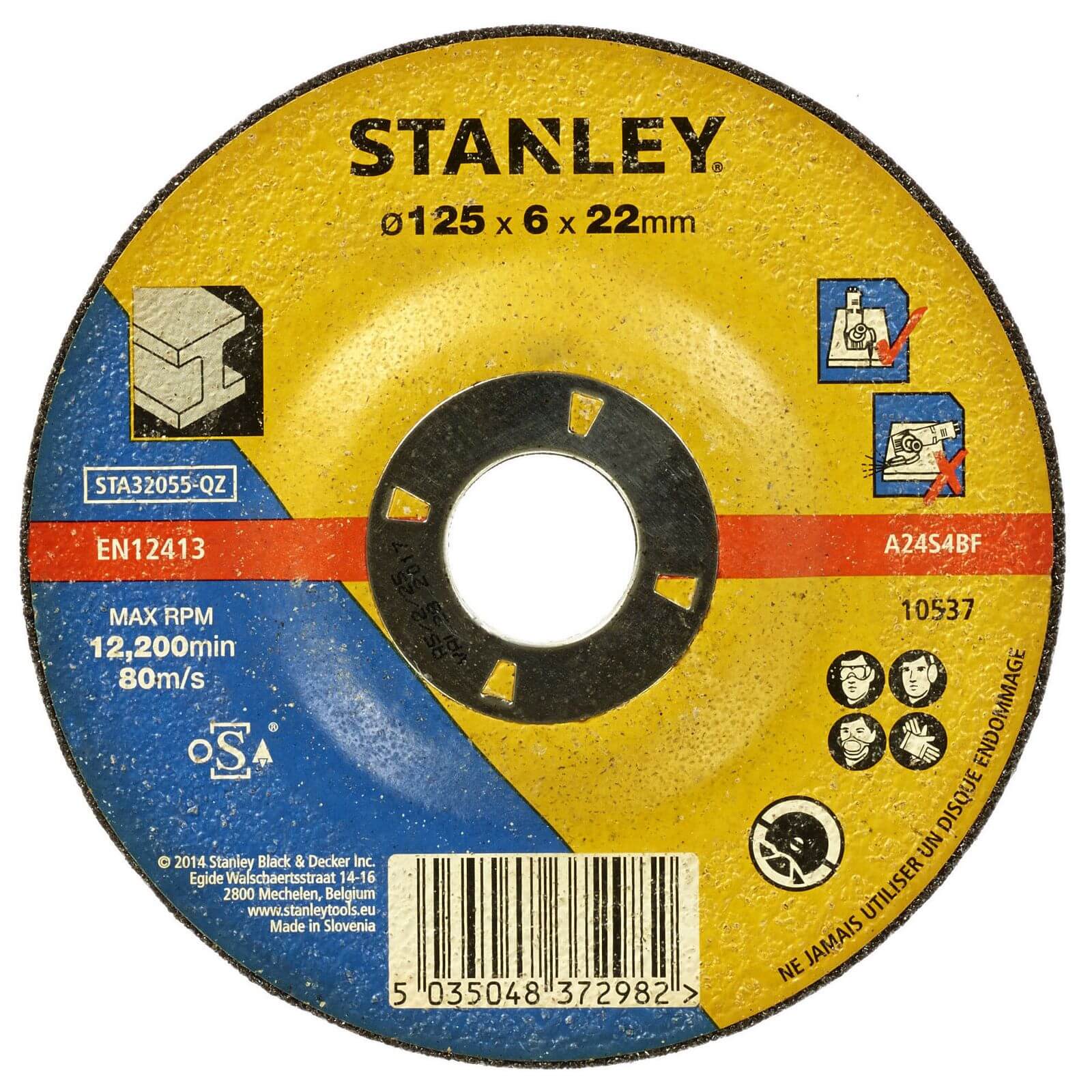 Photo of Stanley 125mm Metal Grinding Disc - Sta32055-qz
