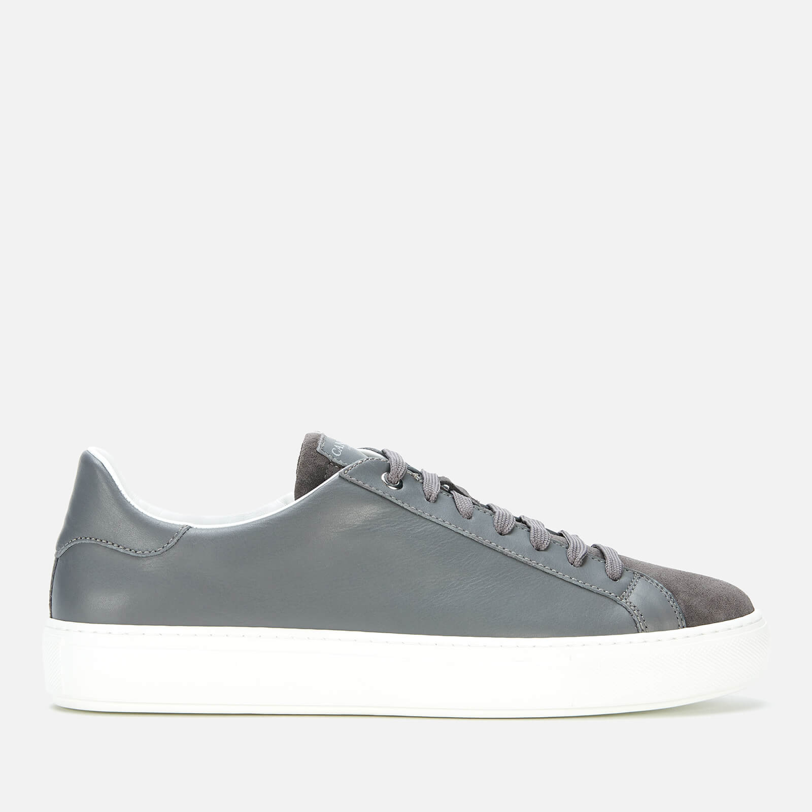 Canali Men's Lace Up Classic Leather Sneakers - Grey - UK 6