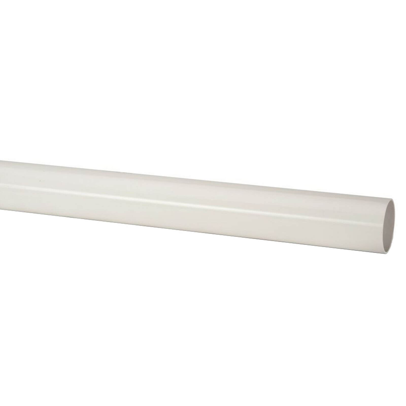 Photo of Polypipe Round Downpipe - 68mm X 2.5m - White