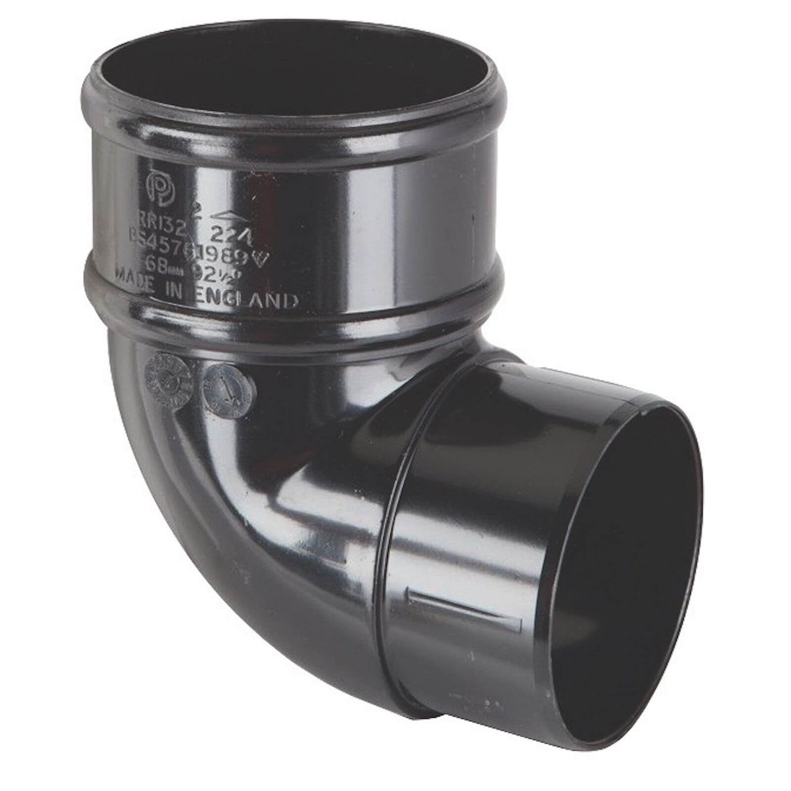 Photo of Polypipe Downpipe Offset Bend - 68mm X 92.5 Degree - Black