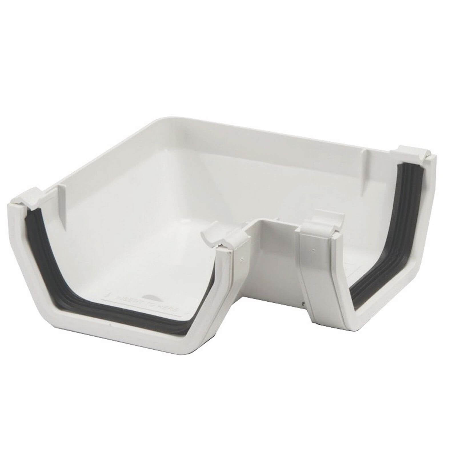 Photo of Polypipe Square Gutter Angle - 112mm X 90 Degree - White