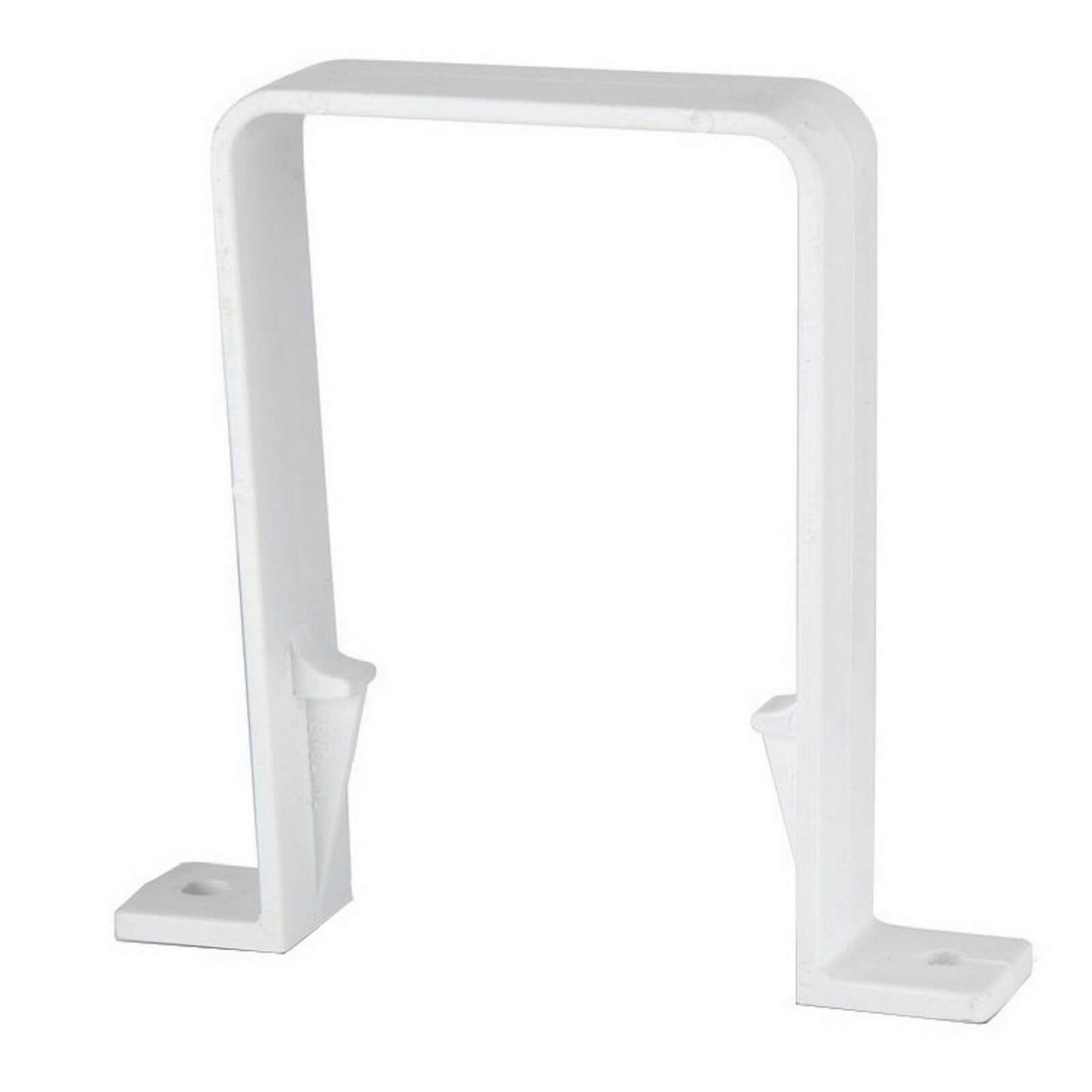 Photo of Polypipe Square Downpipe Bracket - 65mm - White
