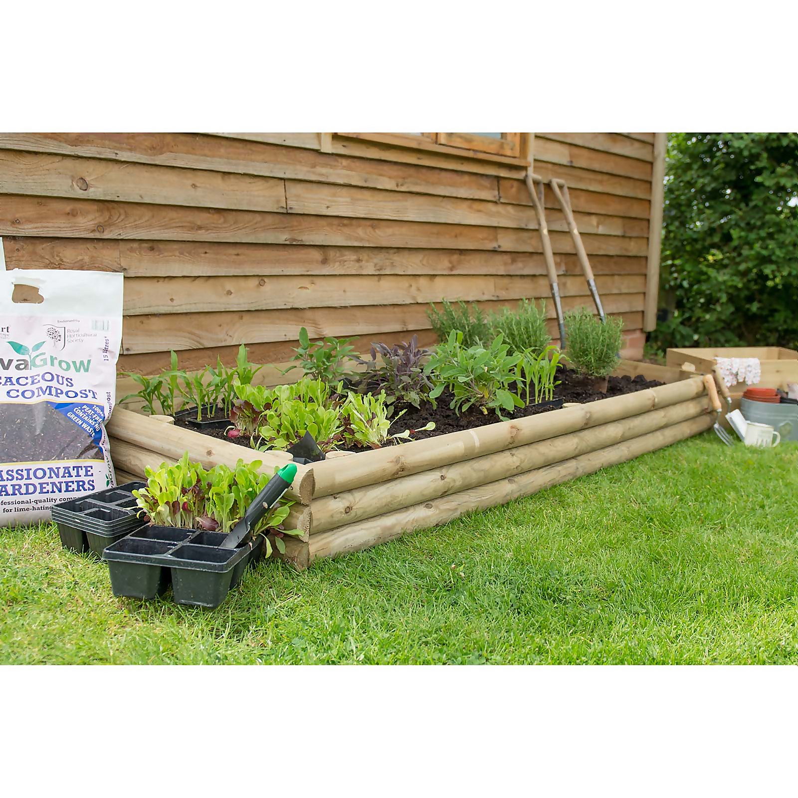 Photo of Forest Garden Wooden Raised Bed Builder Pack
