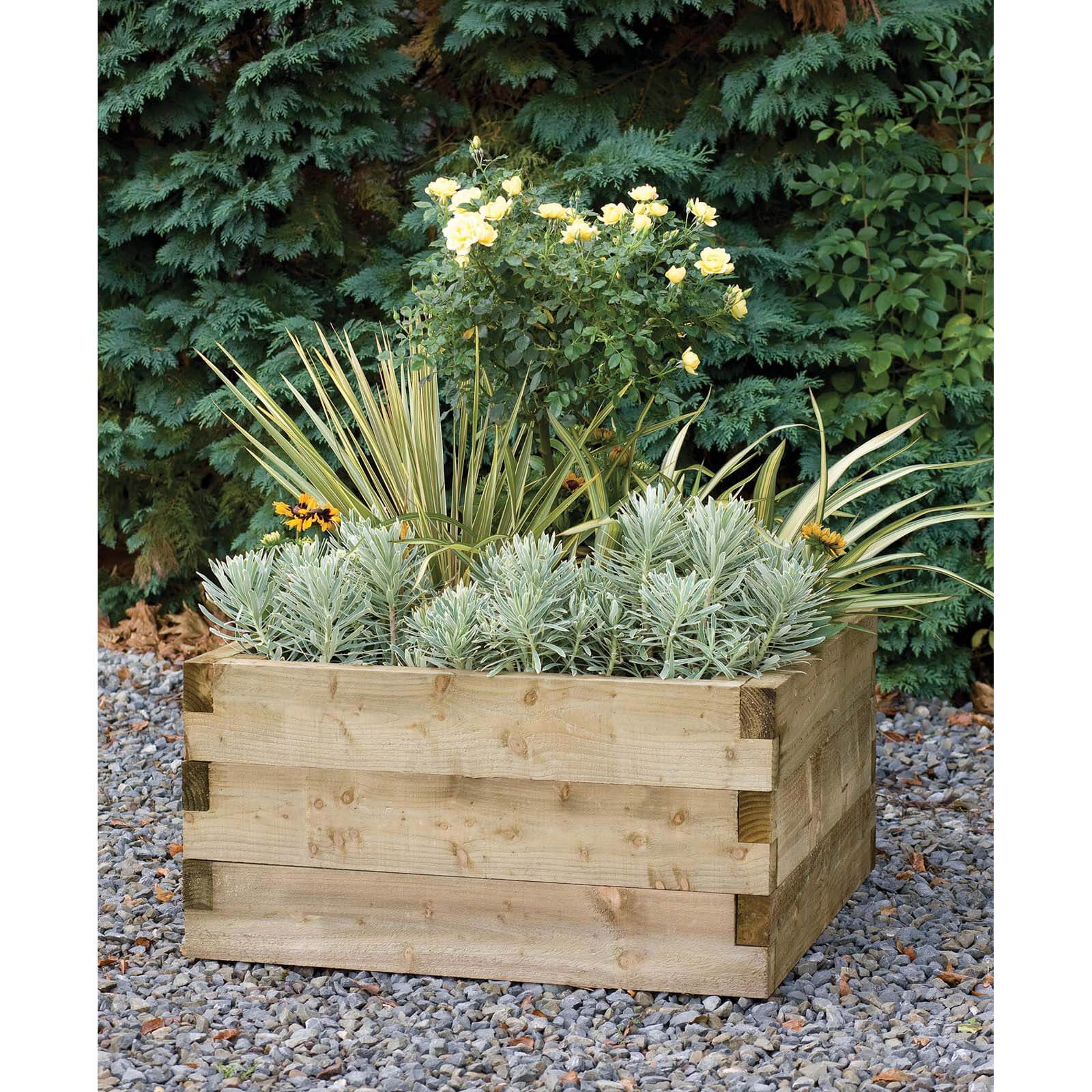 Photo of Forest Garden Wooden Caledonian Square Raised Bed