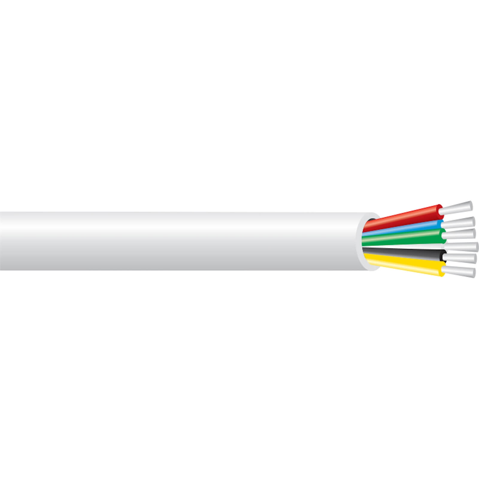 Photo of Pitacs 0.2mm 6 Core Low Voltage Alarm Flexible Cable 100m White