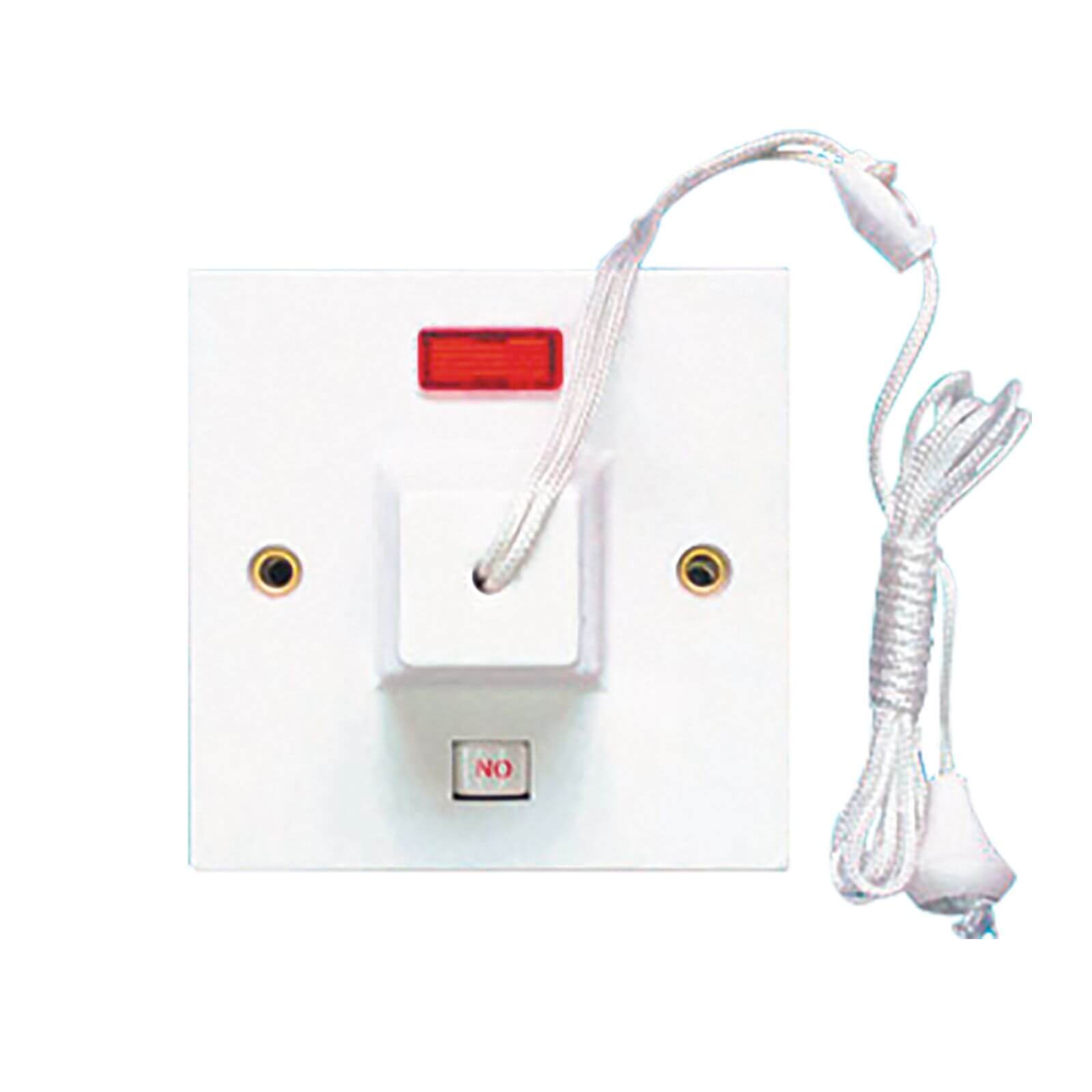 Photo of Arlec Square Edge 45 Amp Pull Switch With Neon White
