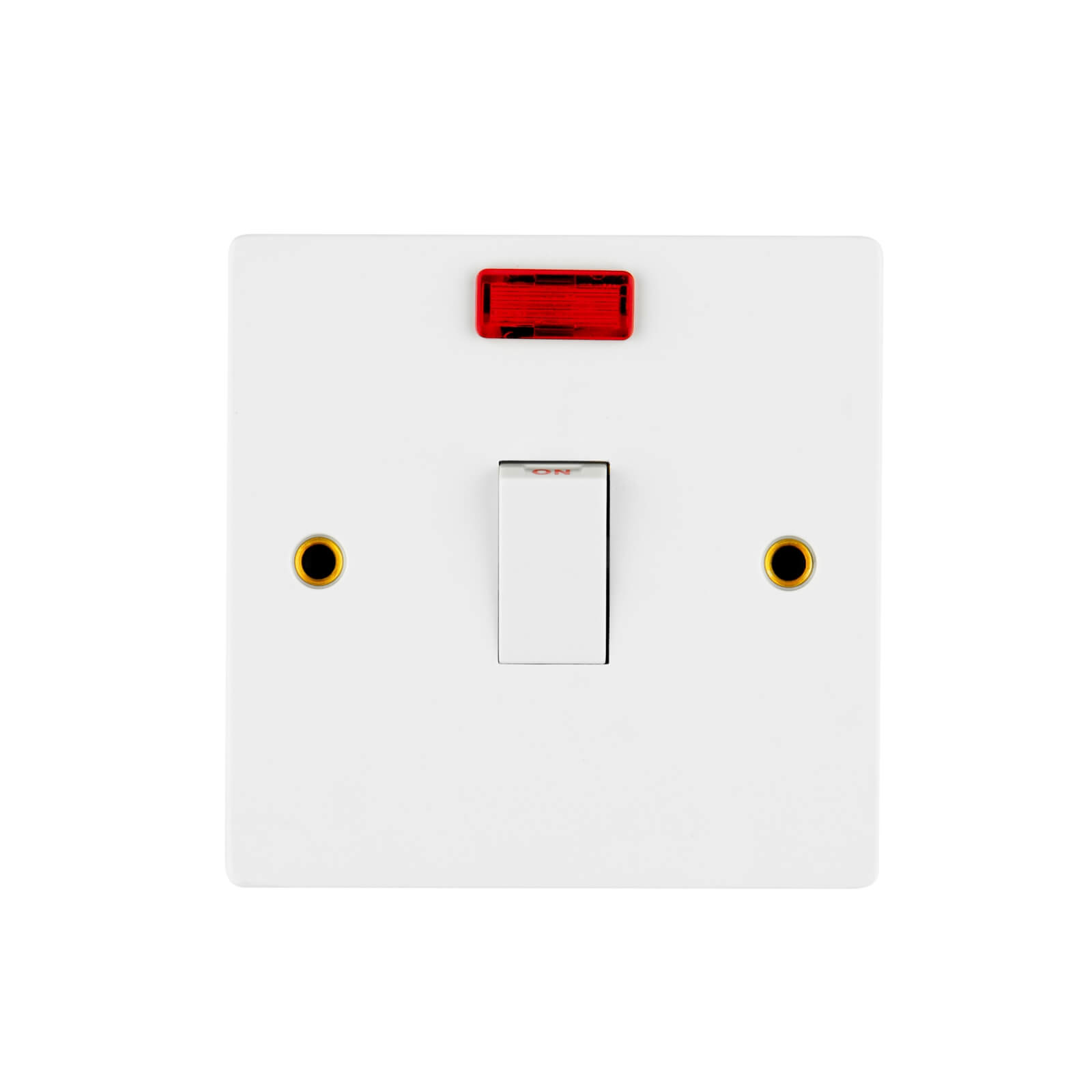 Photo of Arlec Square Edge 20 Amp 1 Gang Double Pole Switch Flex Outlet With Neon Indicator White