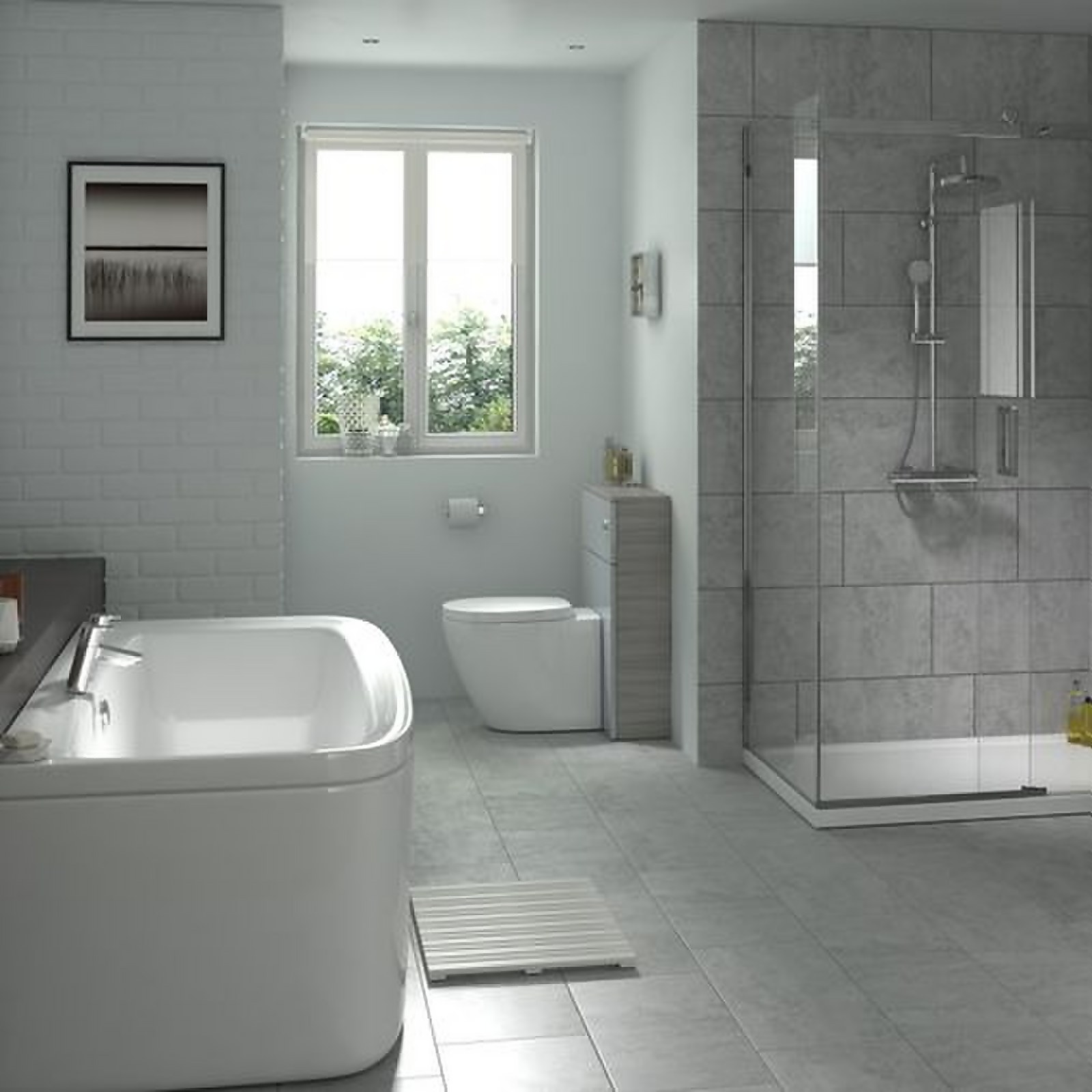 Photo of Classico Grey Porcelain Wall & Floor Tile 300 X 600mm