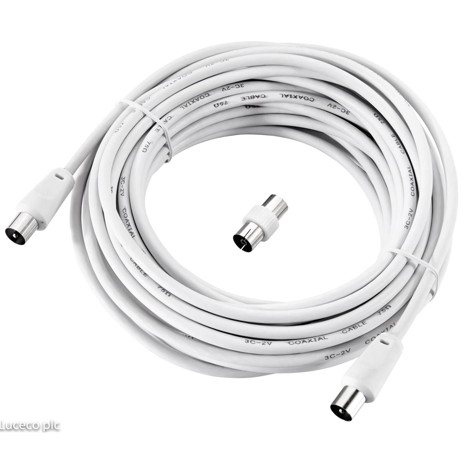 Photo of Ross Coaxial Aerial Cable 10m White