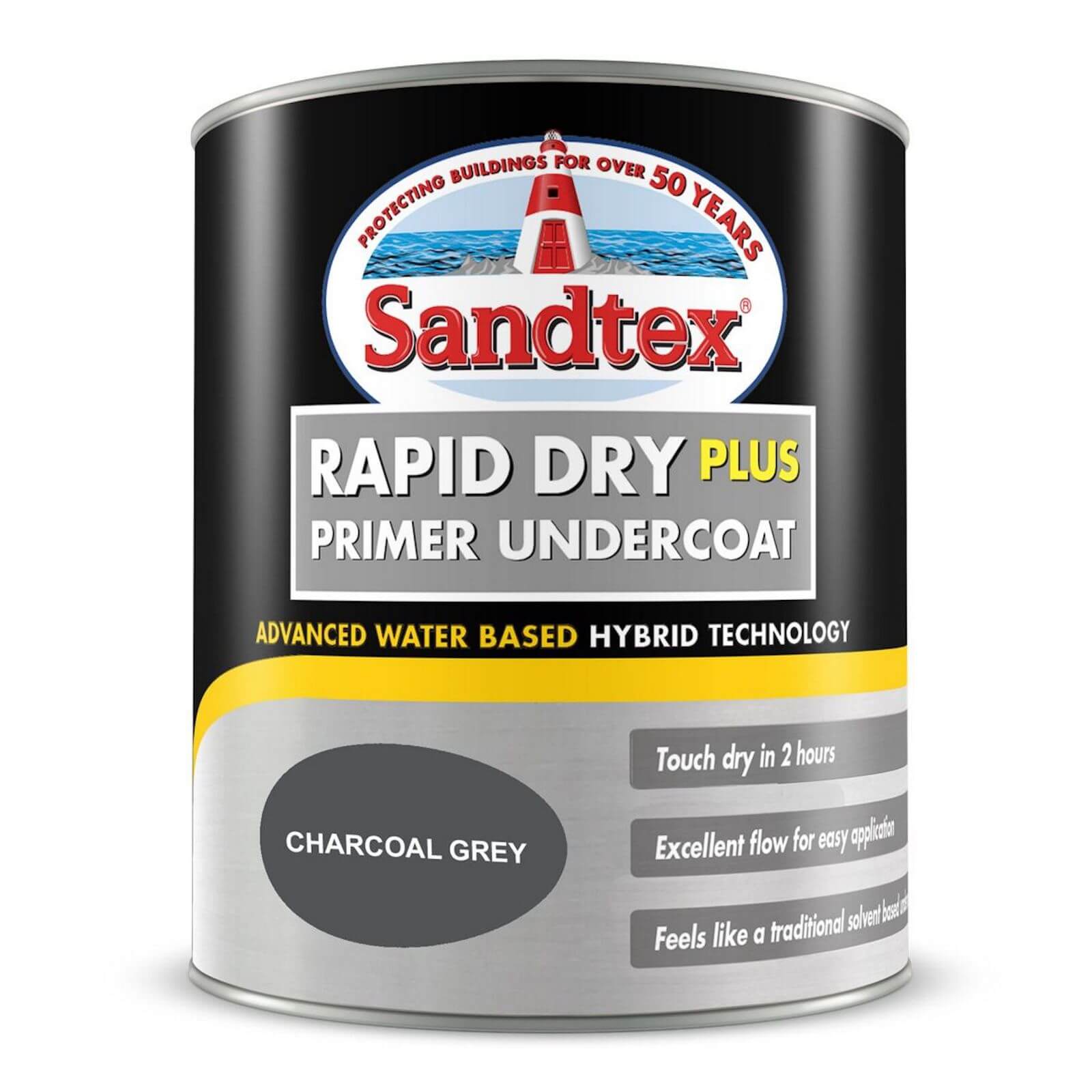 Sandtex Rapid Dry Primer Undercoat Dark Grey - 750ml