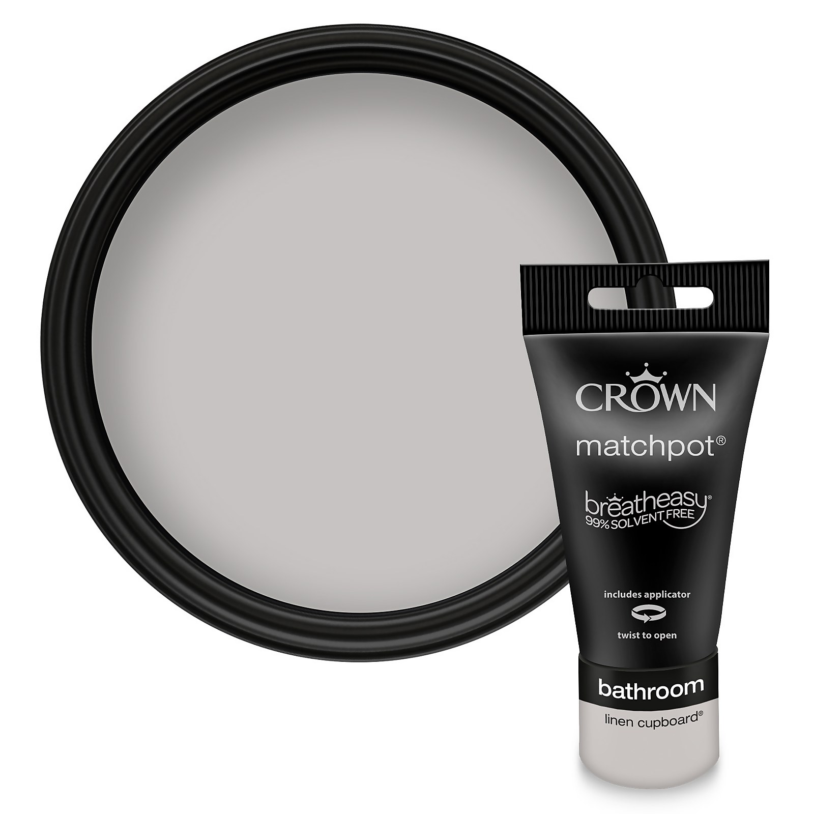 Photo of Crown Breatheasy Bathroom - Linen Cupboard - Mid Sheen Paint - 40ml