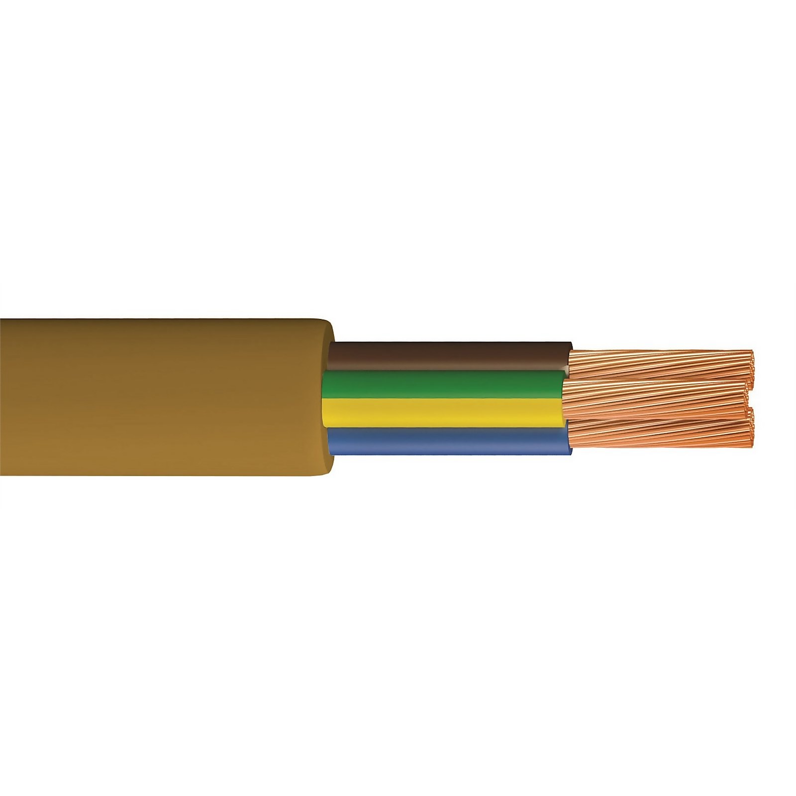 Photo of Pitacs 0.5mm 3 Core Round Flexible Cable 5m Gold 2183y