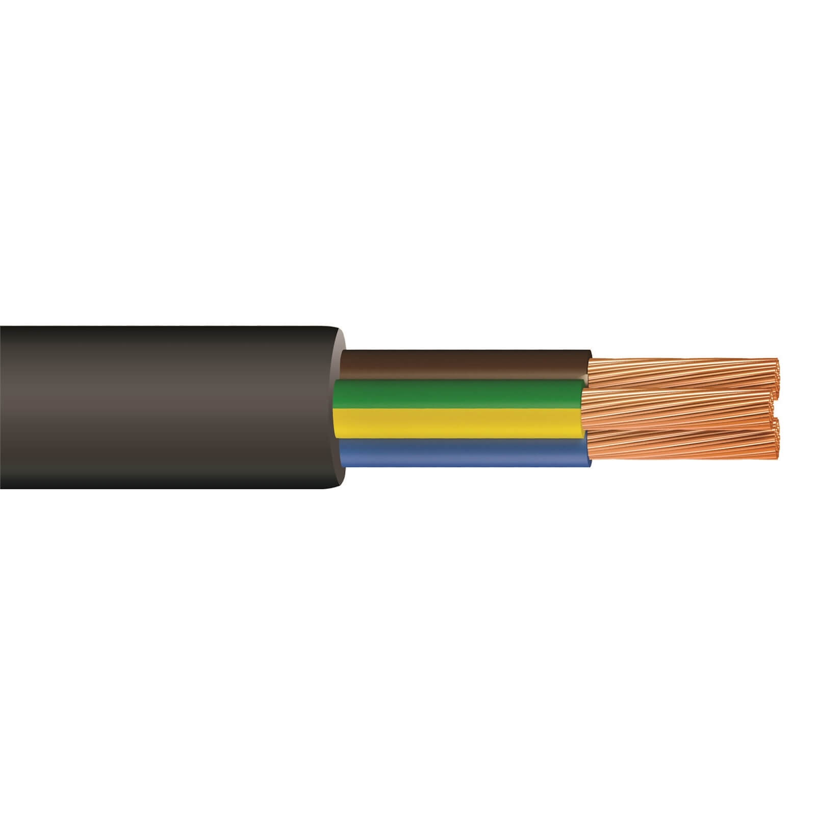 Photo of Pitacs 0.75mm 3 Core Round Flexible Pond Cable 10m Black 3183p