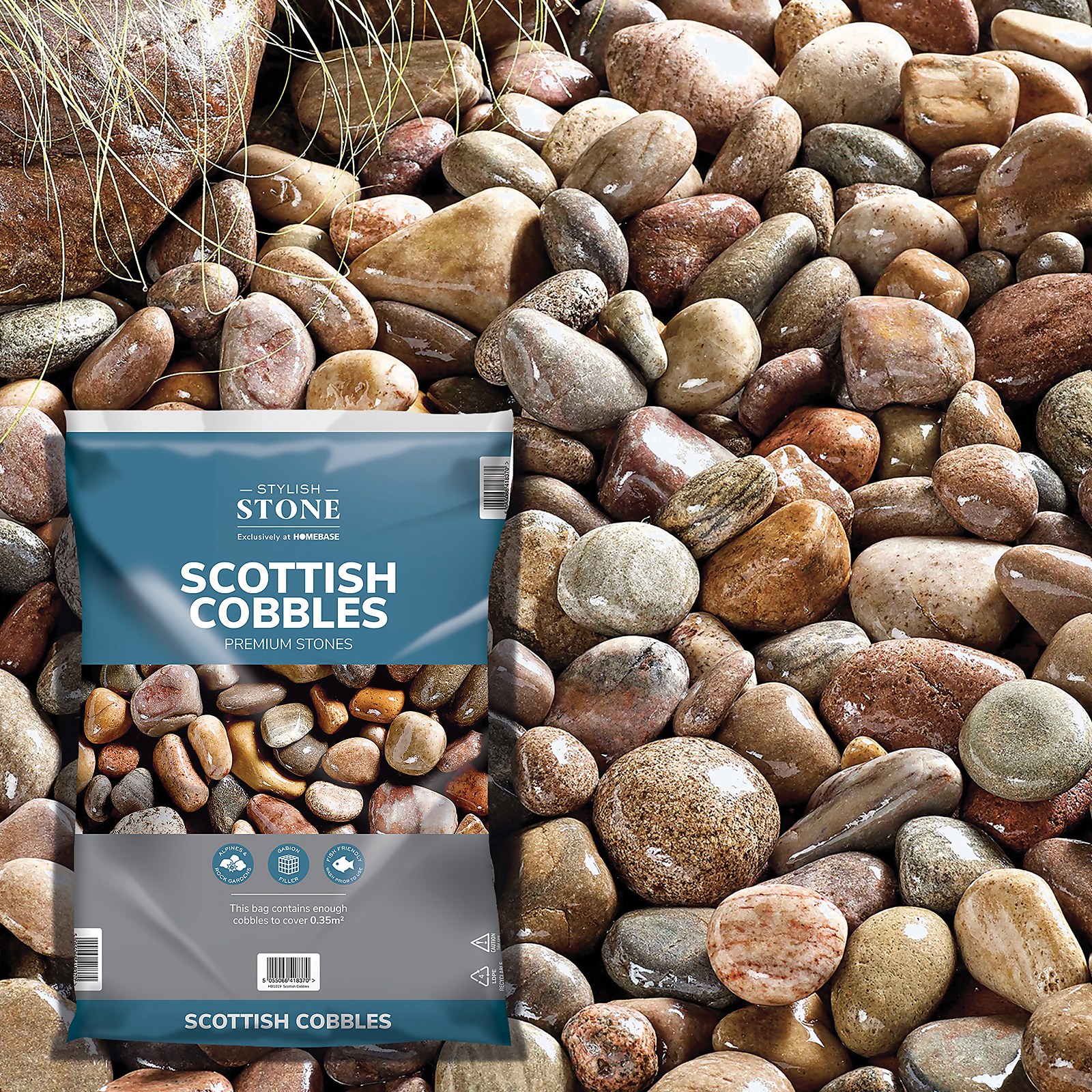 Photo of Stylish Stone Premium Scottish Cobbles - Large Pack - 19kg