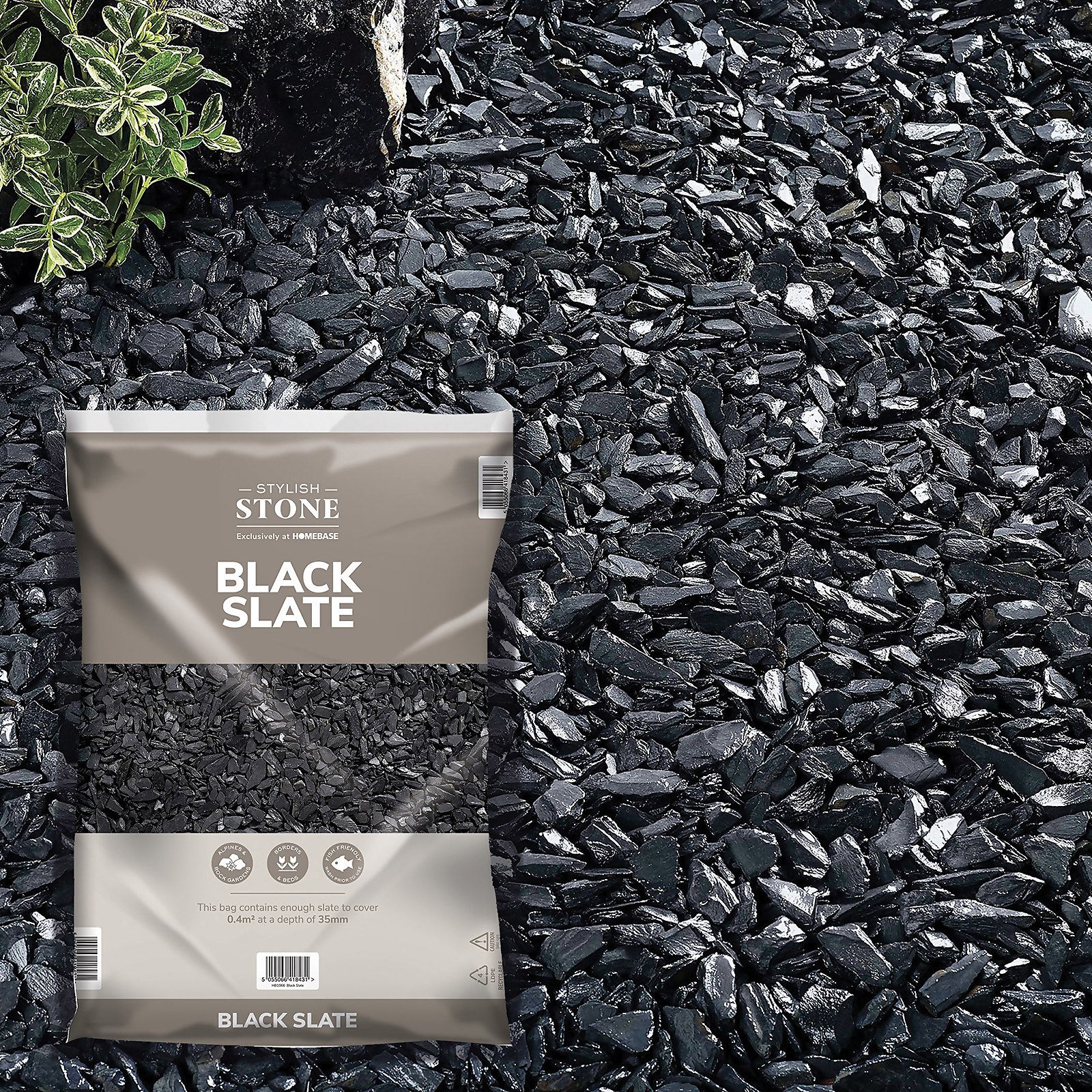 Photo of Stylish Stone Black Slate - Large Pack - 19kg