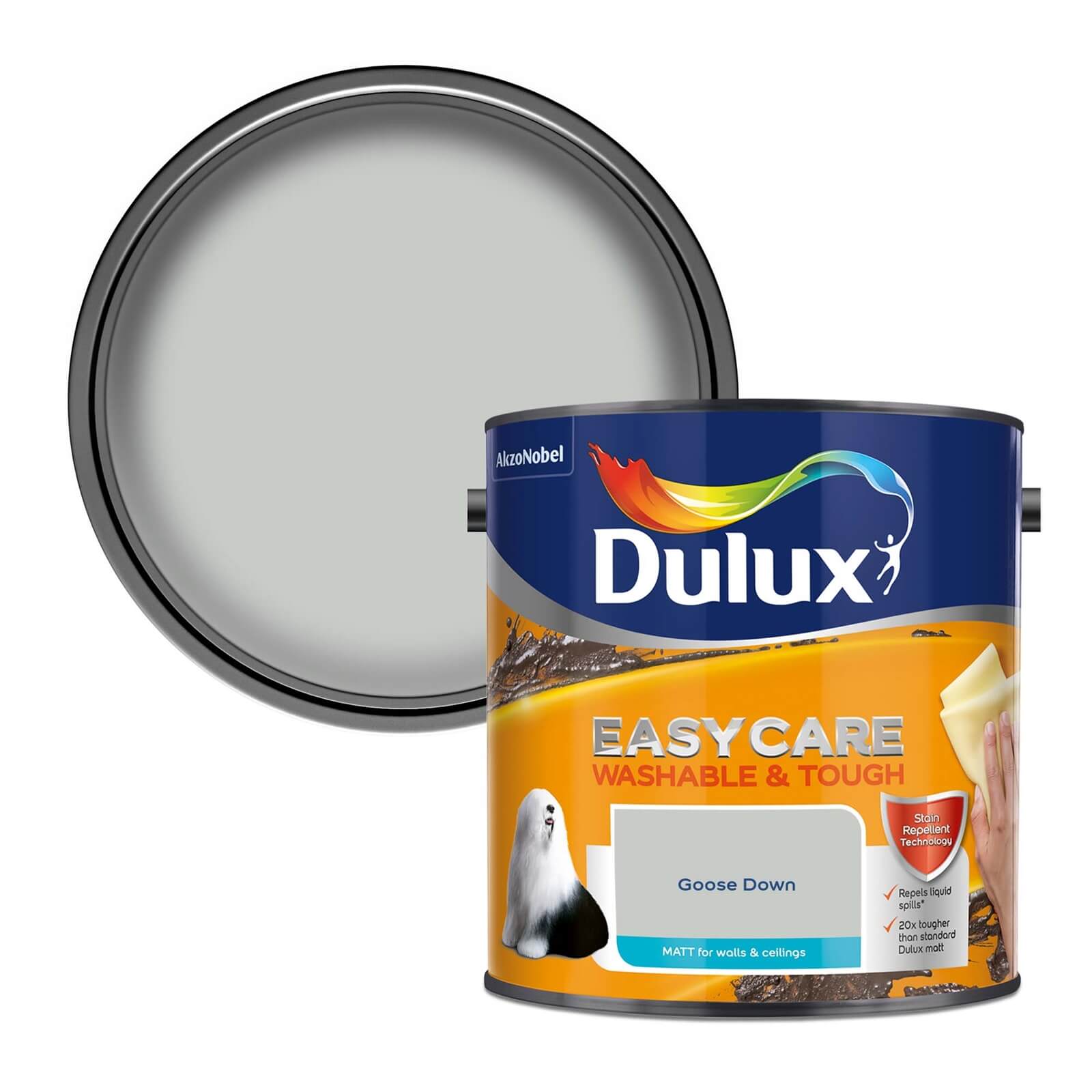 Dulux Easycare Washable & Tough Matt Paint Goose Down - 2.5L