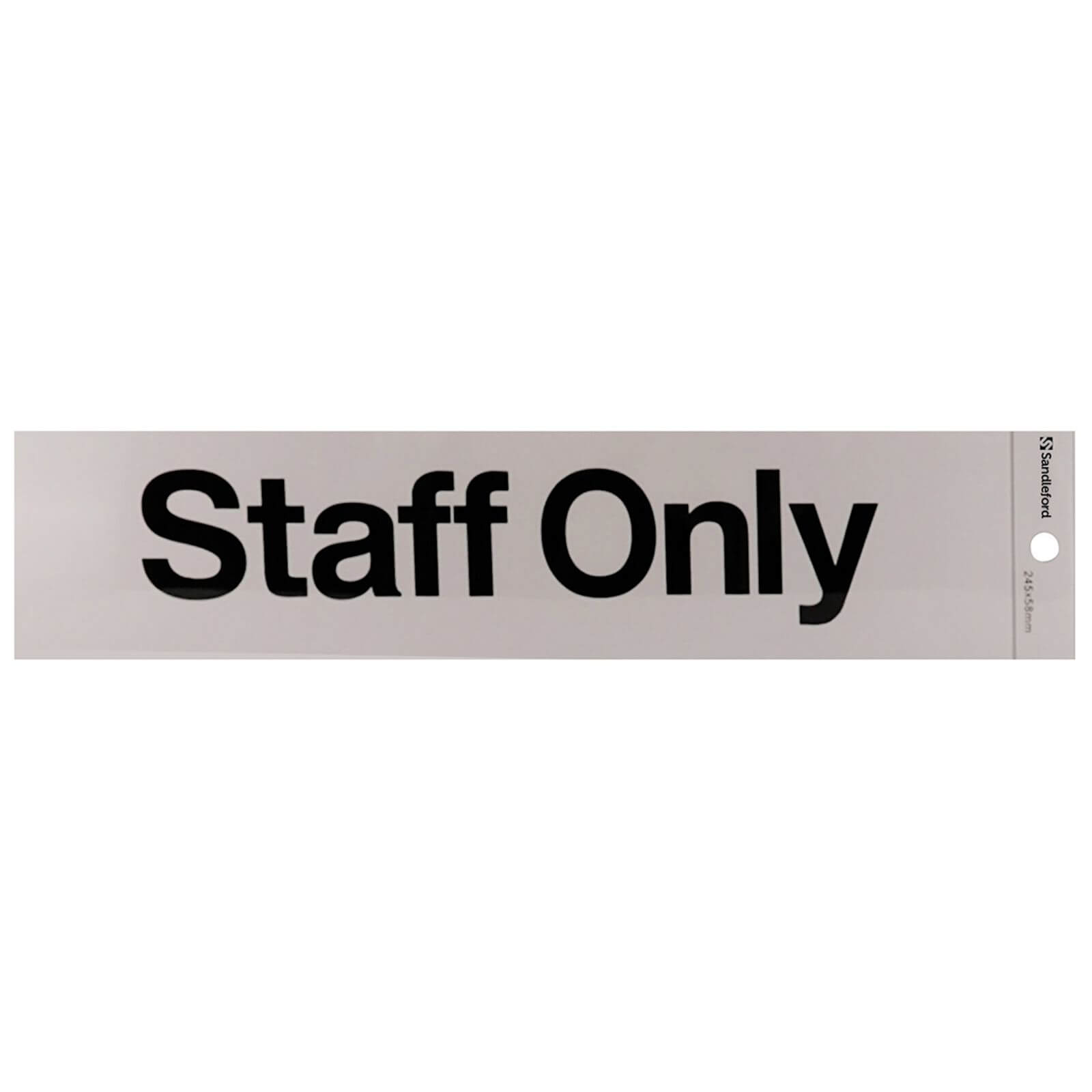 Photo of Self Adhesive Staff Only Sign - 245 X 58mm