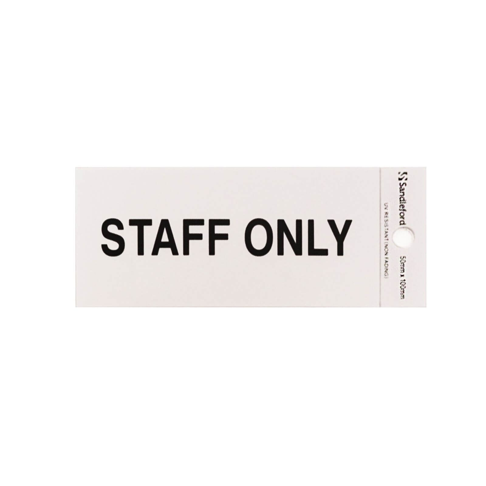 Photo of Self Adhesive Staff Only Sign - 100 X 50mm