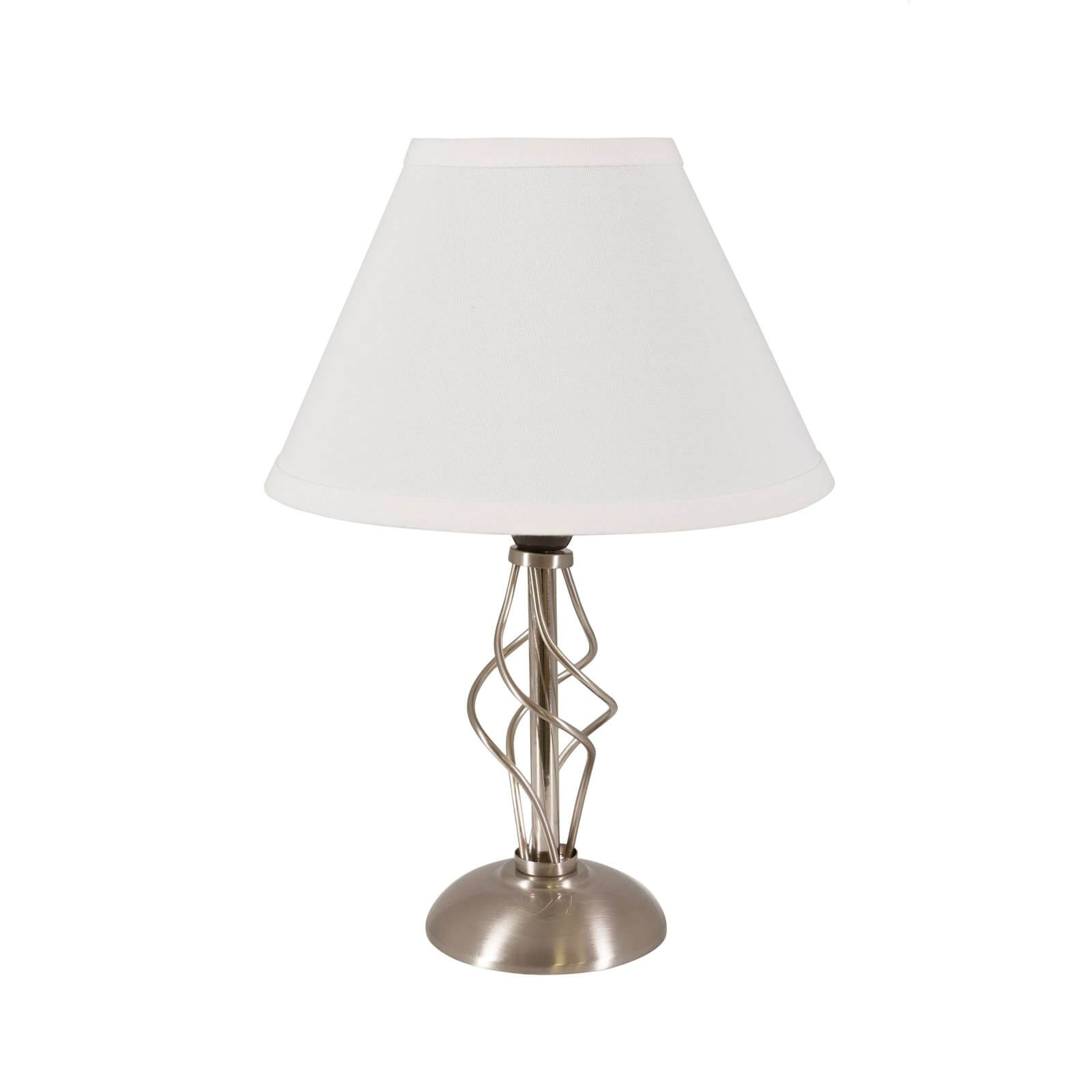 Photo of Darcie Satin Nickel Table Lamp