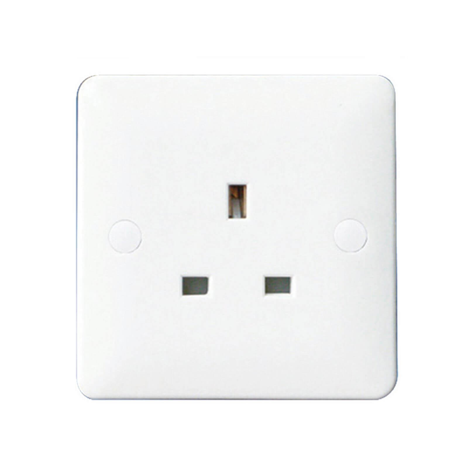 Photo of Arlec Slim Line 13 Amp 1 Gang Unswitched Socket White