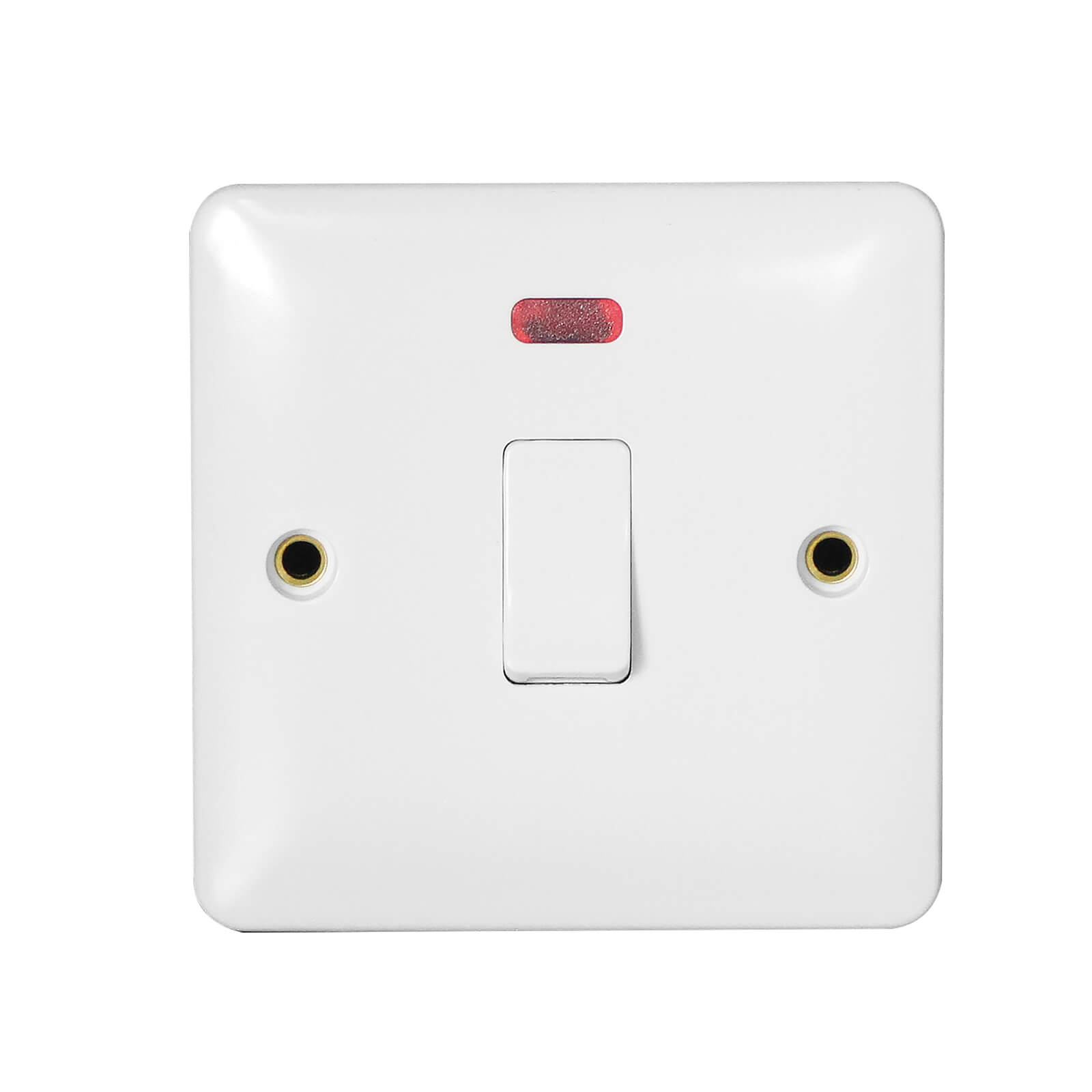 Photo of Arlec Slim Line 20 Amp 1 Gang Double Pole Switch Flex Outlet With Neon Indicator White