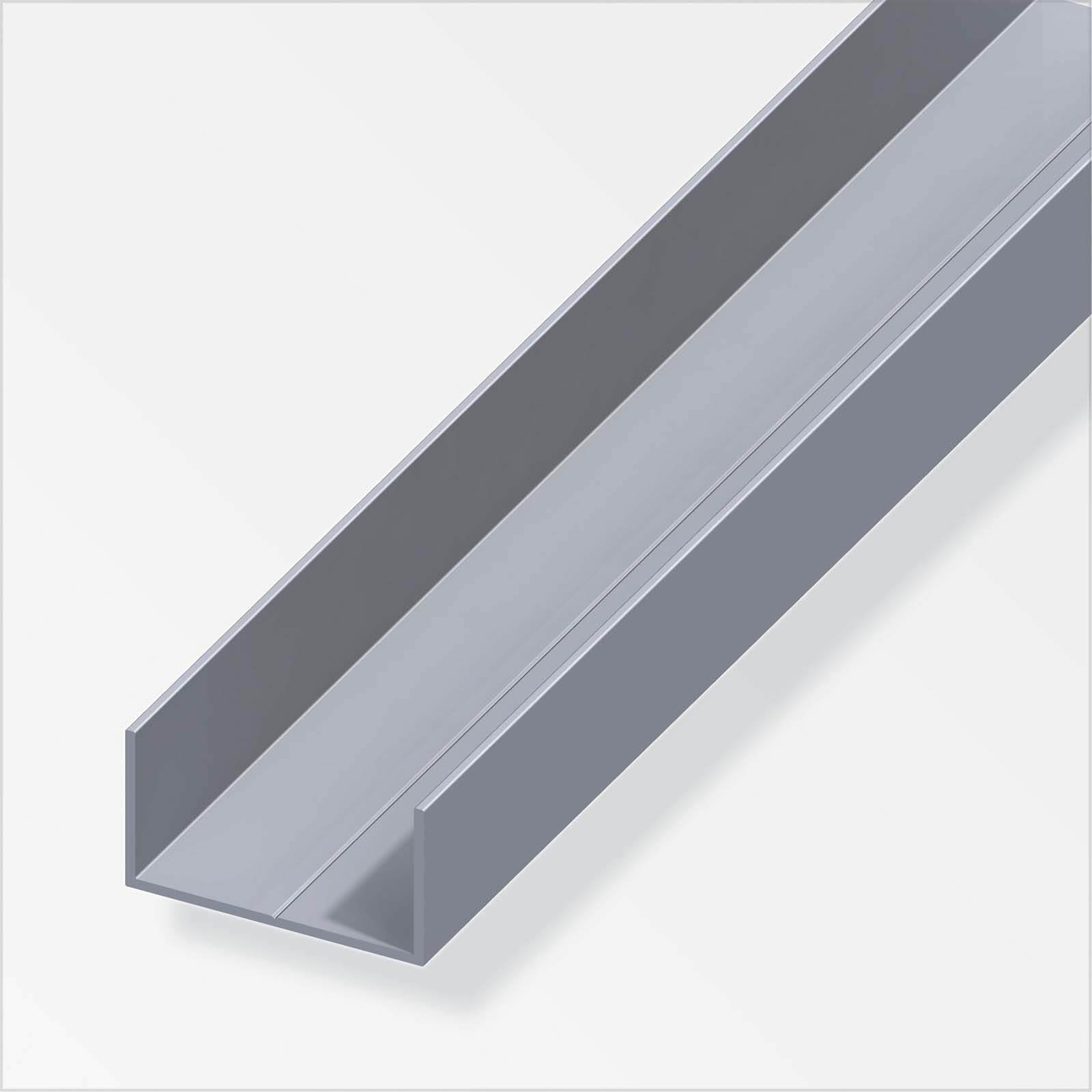 Photo of Aluminium Rectangular U Combitech Profile - 1m X 11.5 X 19.5mm