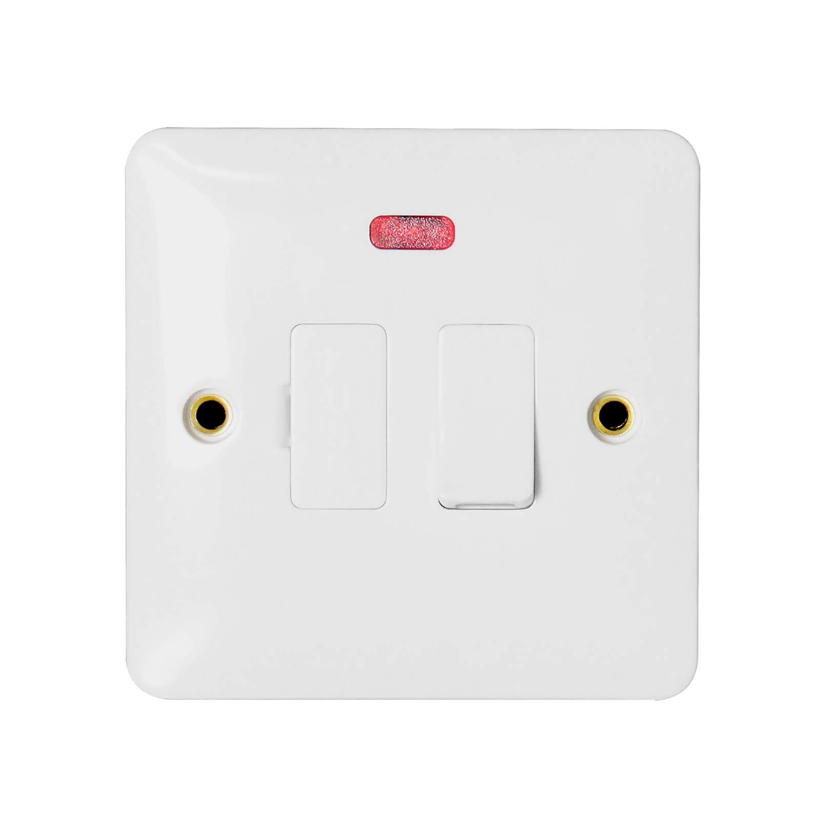 Photo of Arlec Slim Line 13a Switched Fused Connection Unit With Flex Outlet And Neon Indicator White