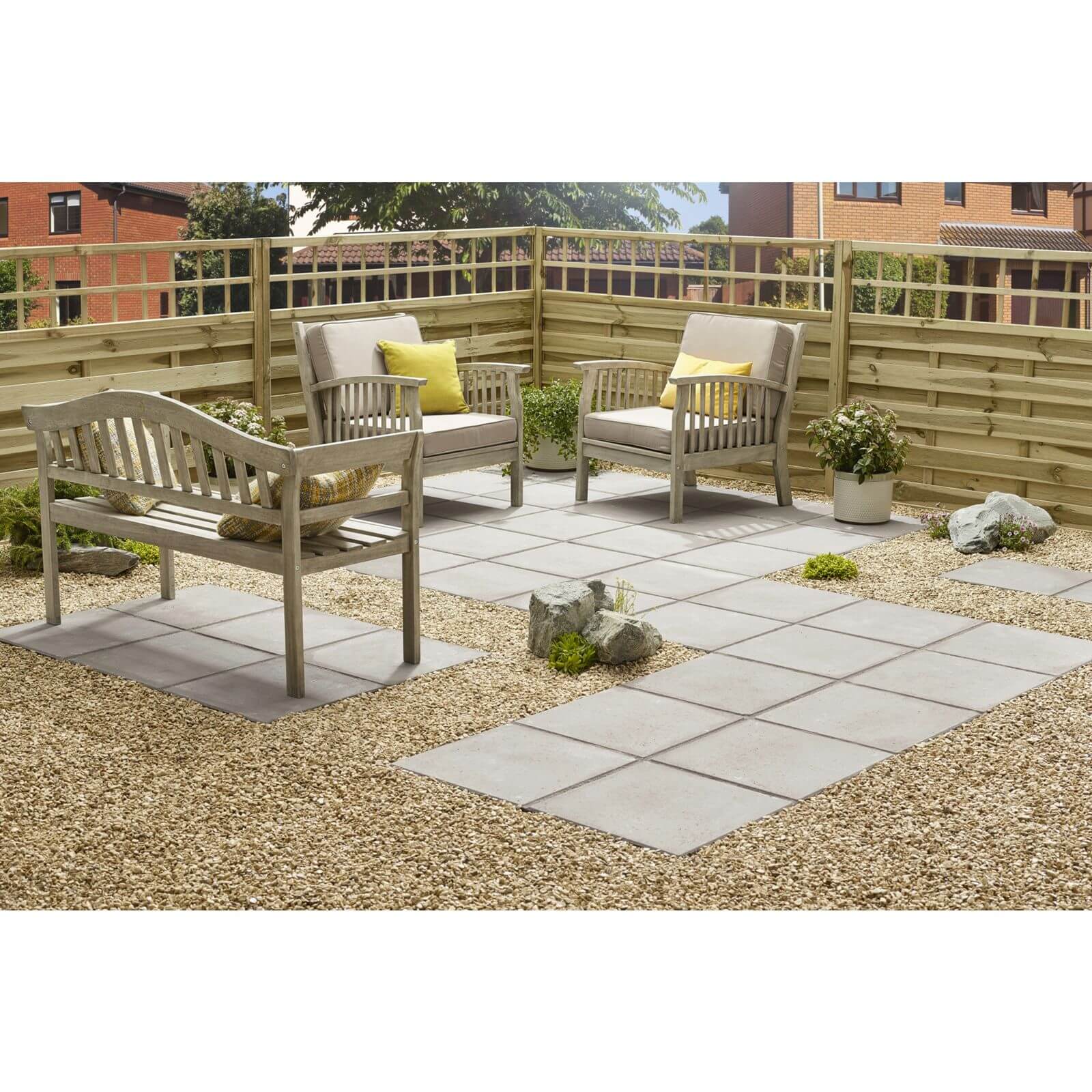 Photo of Stylish Stone Hereford Paving Smooth 450 X 450mm - Grey -full Pack-