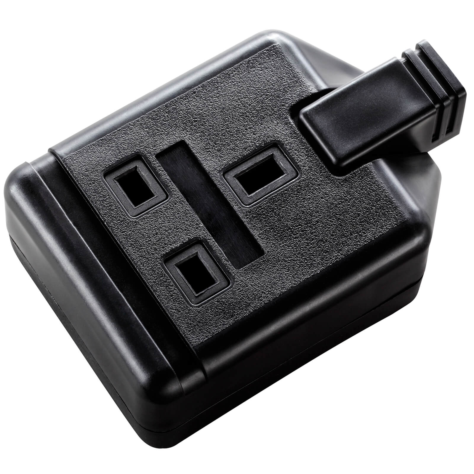 Photo of Masterplug 1 Socket Heavy Duty Rewirable Trailing Socket Black