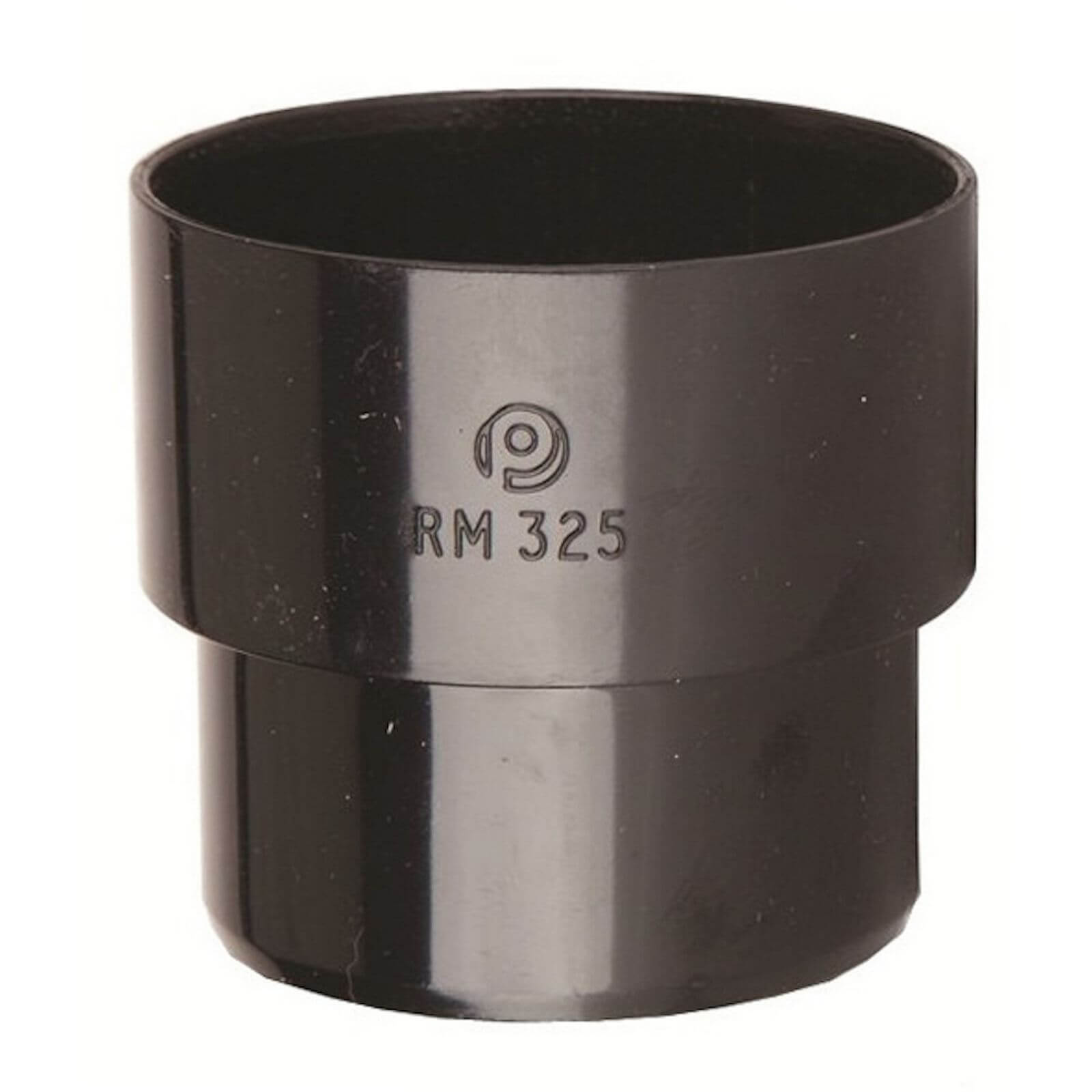 Photo of Polypipe Round Downpipe Connector - 50mm - Black