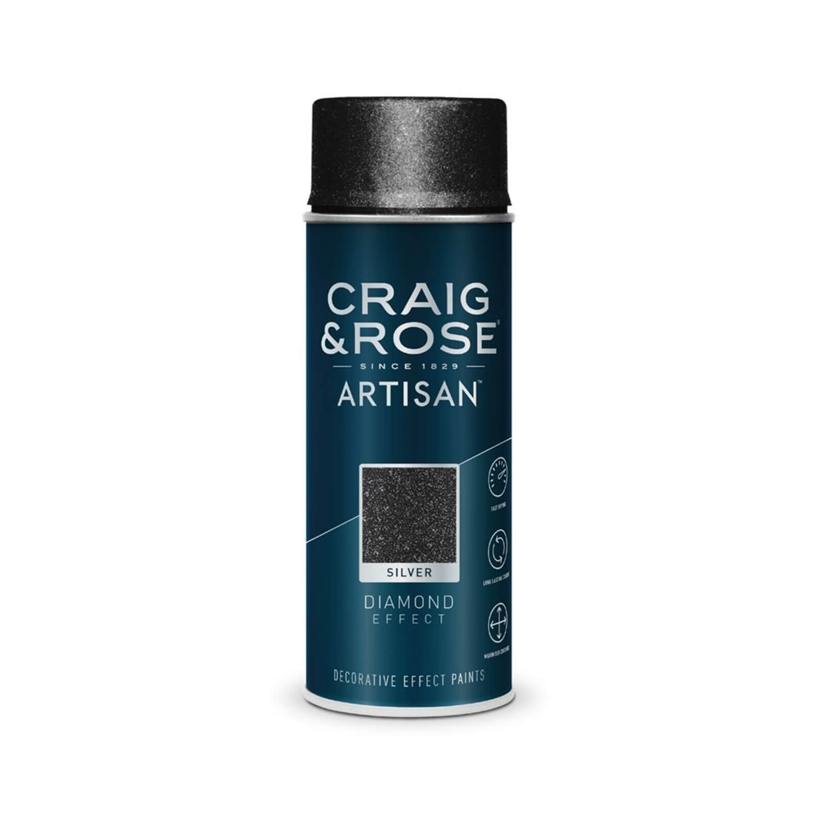Photo of Craig & Rose Artisan Diamond Effect Spray Paint - Silver - 400ml