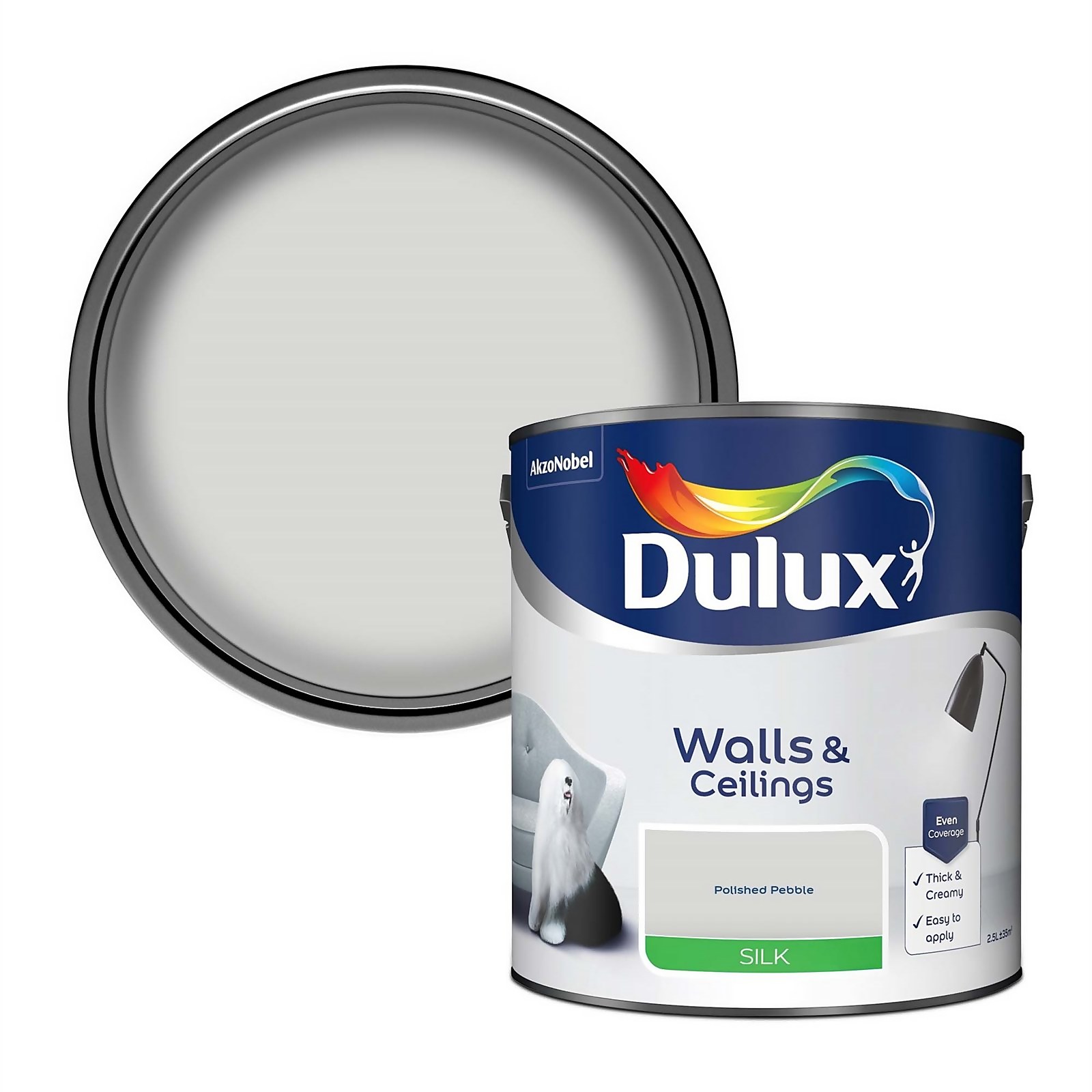 Photo of Dulux Polished Pebble - Silk Paint - 2.5l