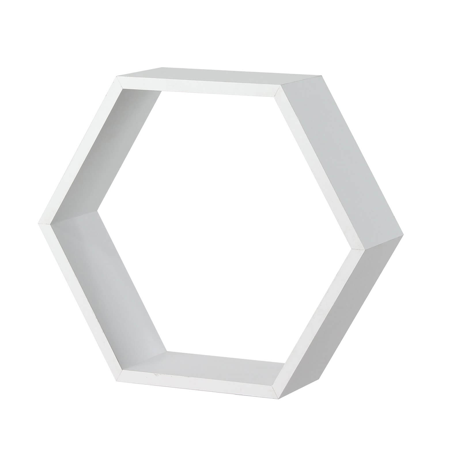 Photo of Hexagon Wall Shelf - White Matt