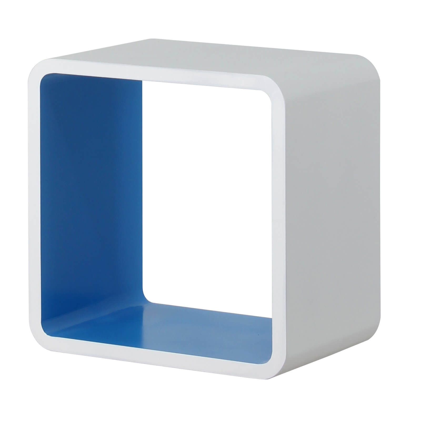Photo of Cube Wall Shelf - White And Blue