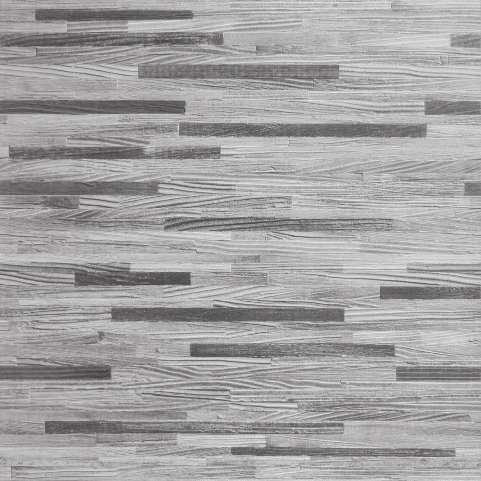 Photo of Belgravia Decor Milana Wood Effect Embossed Metallic Charcoal Wallpaper