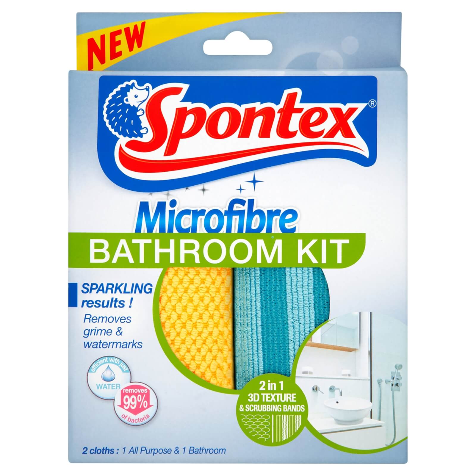 Photo of Spontex Microfibre Bathroom Kit 2 Pack