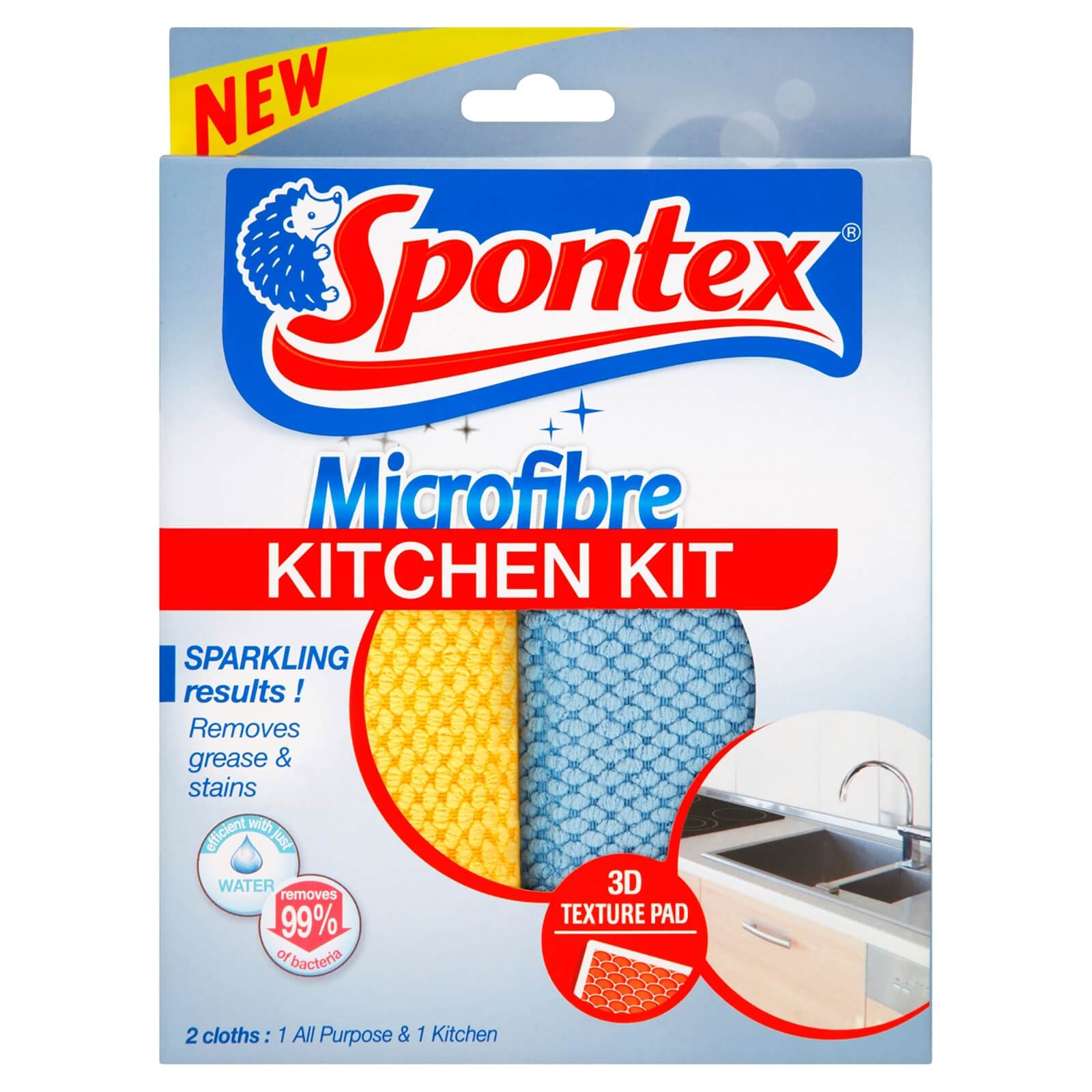 Photo of Spontex Microfibre Kitchen Kit 2pk