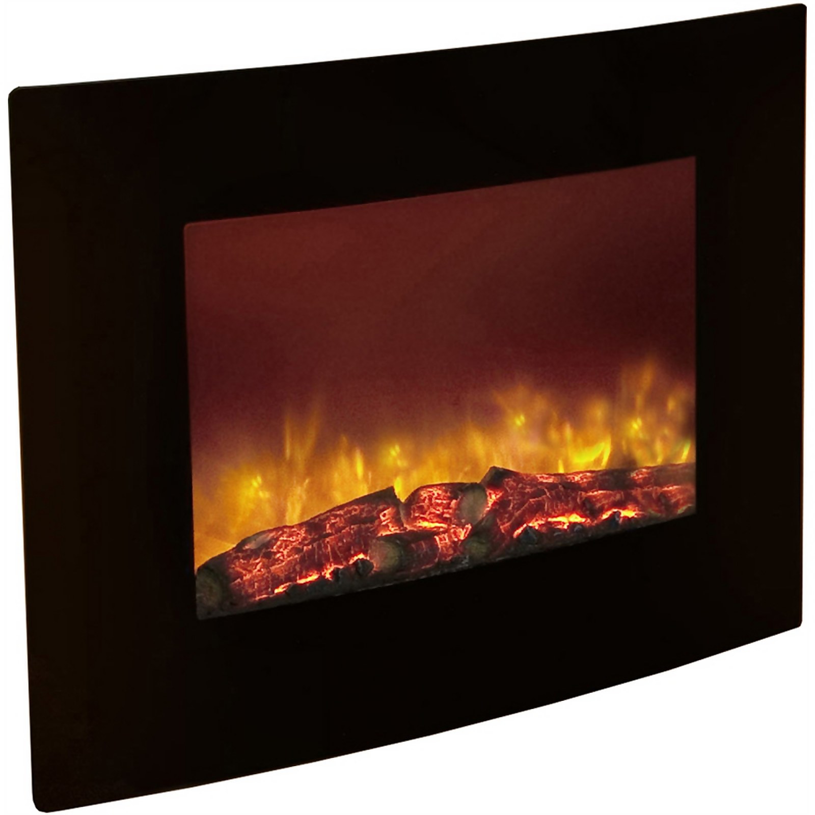 Photo of Be Modern Quattro Wall Mounted Electric Fire - Black Glass