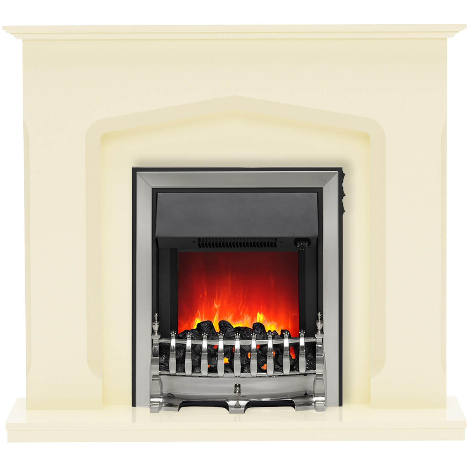 Photo of Be Modern Bramwell Electric Fireplace Suite - Marfil Marble