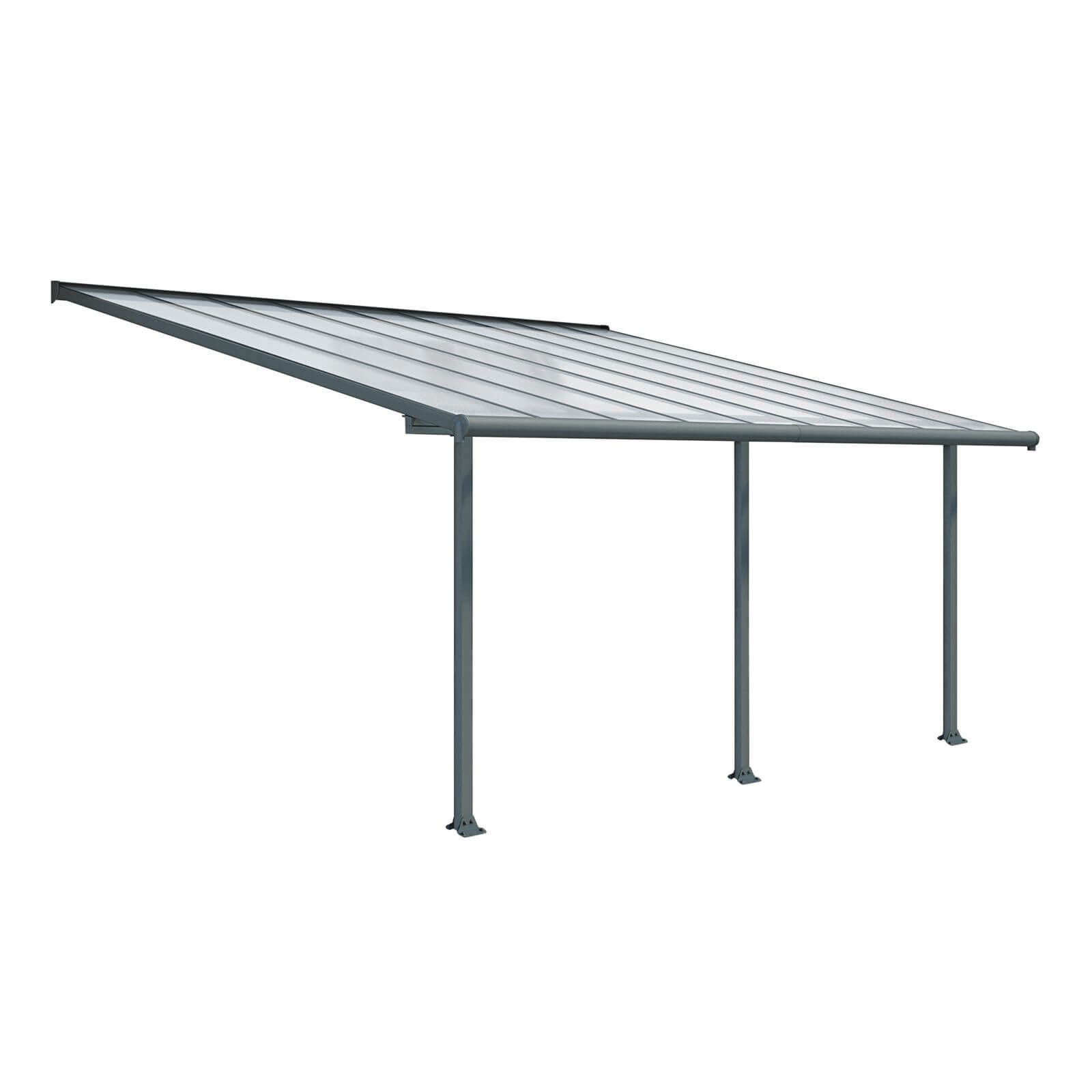 Photo of Palram - Canopia Olympia Patio Cover 3x7.30 Grey Clear