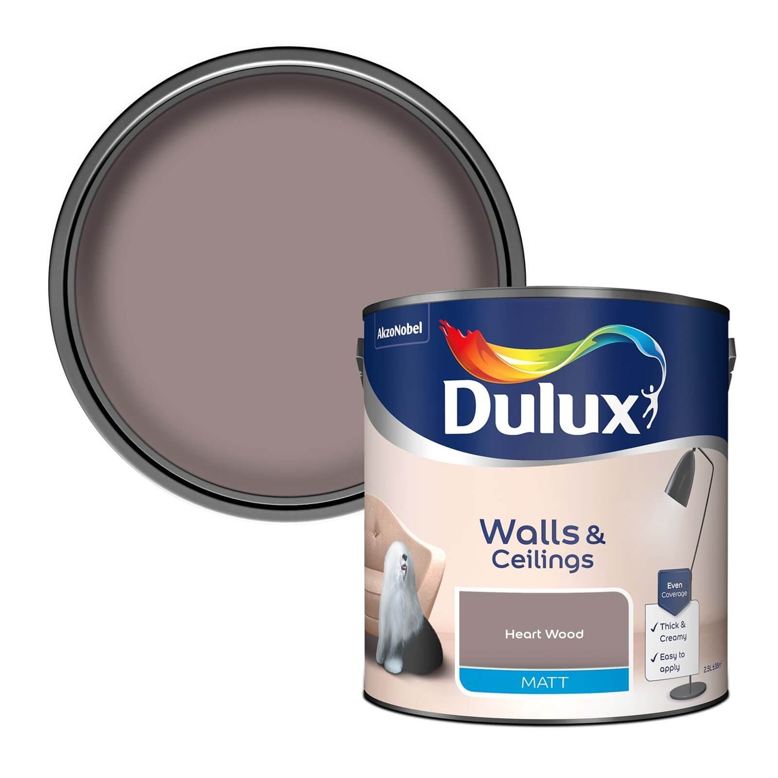 Dulux Matt Emulsion Paint Heart Wood - 2.5L