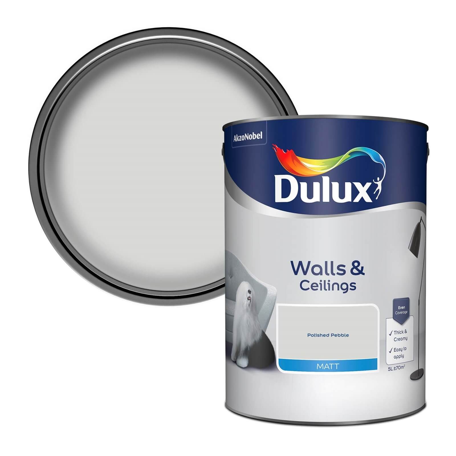 Dulux Standard Polished Pebble Matt Emulsion Paint - 5L