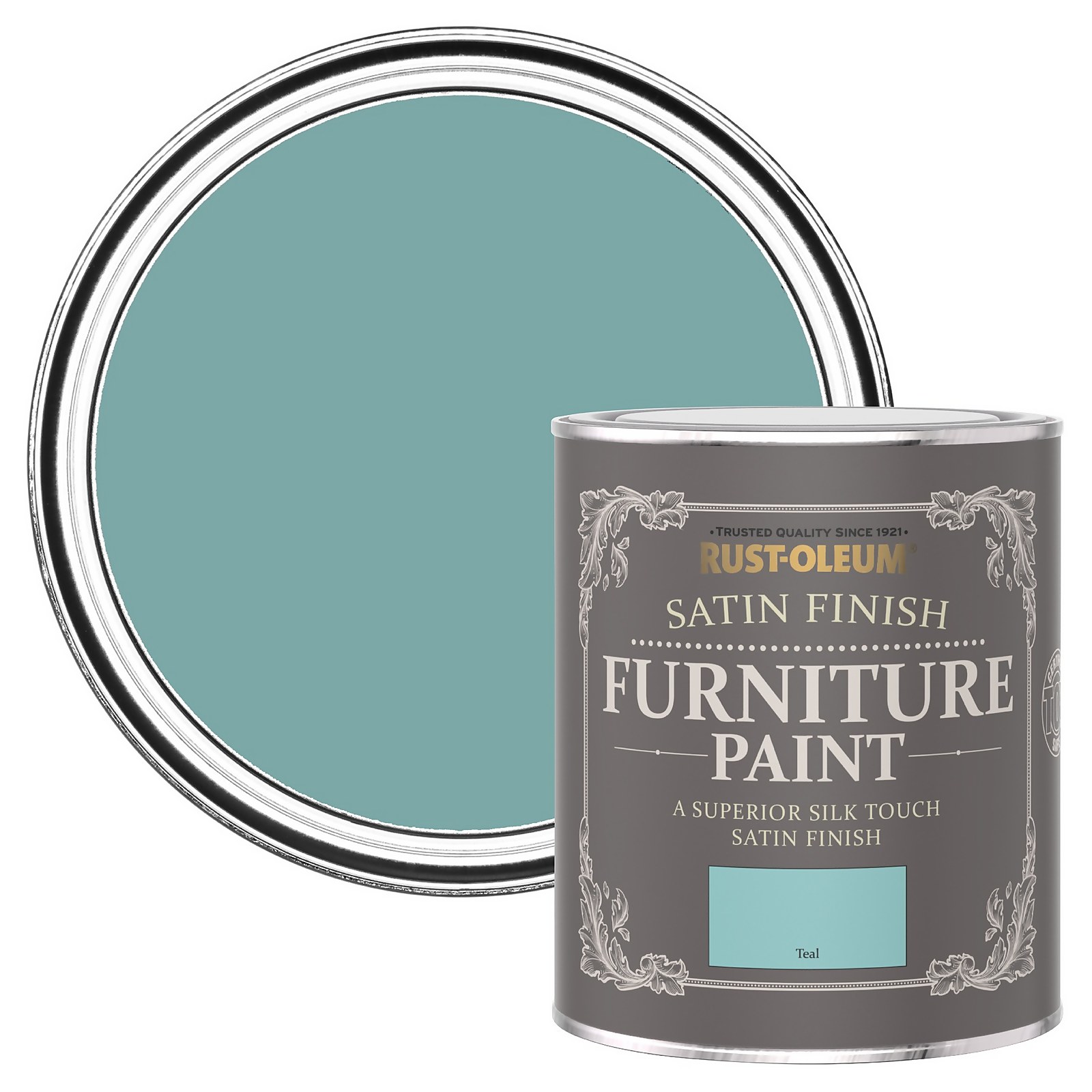 Rust-Oleum Satin Furniture Paint Teal - 750ml