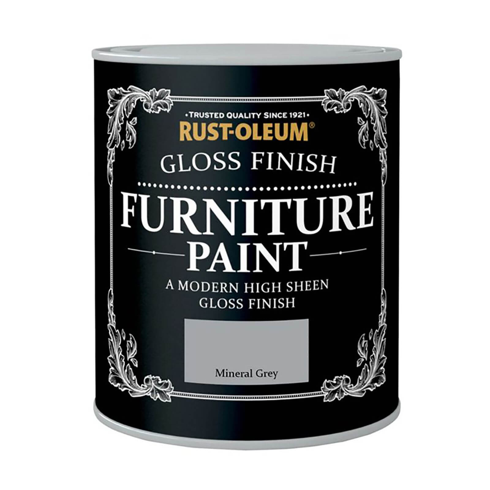 Rust-Oleum Gloss Furniture Paint Mineral Grey - 125ml