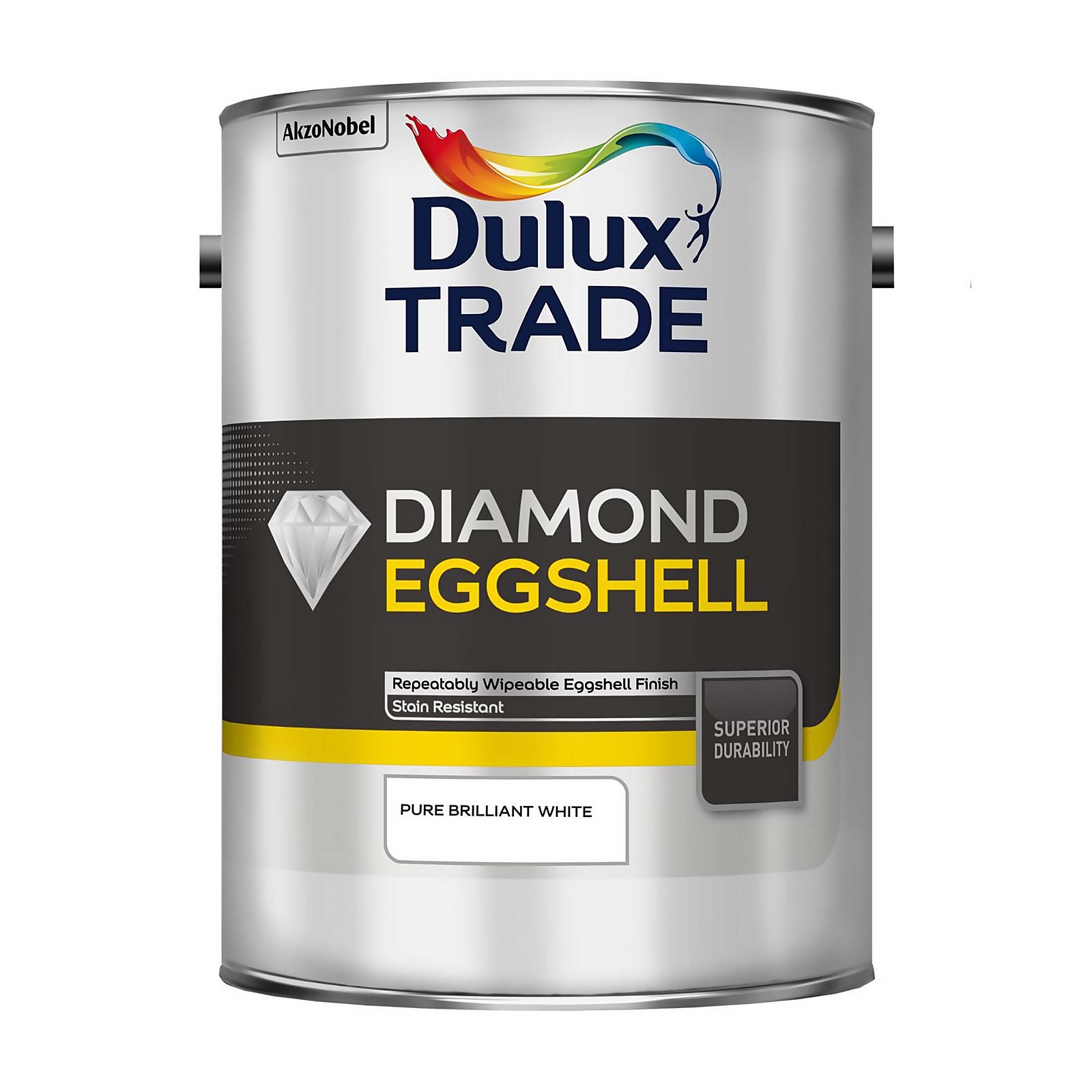 Photo of Dulux Trade Diamond Eggshell Pure Brilliant White Paint - 5l
